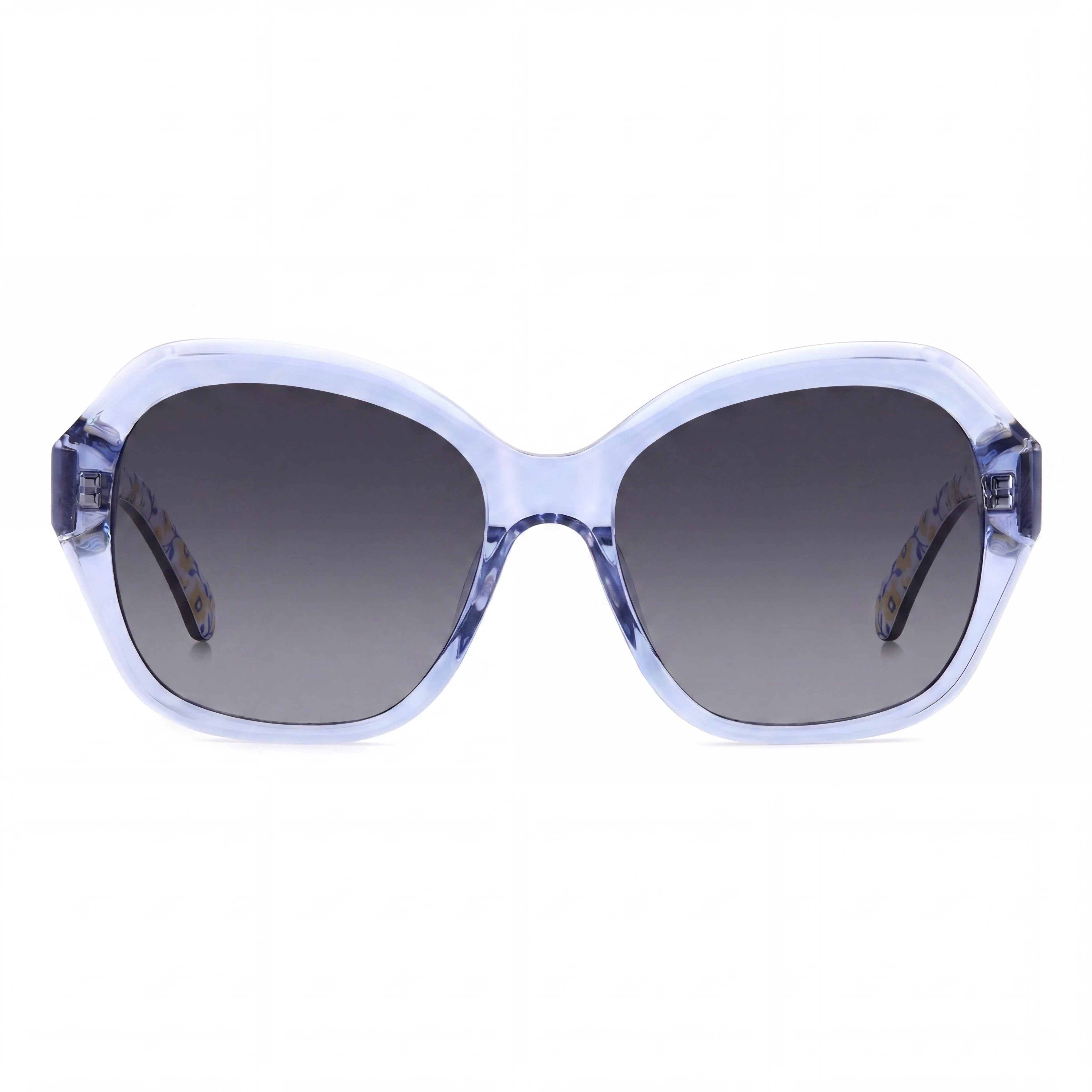 kate spade new york Casual Women's Blue Acetate Sunglasses with Dark Grey Shaded Non-Polarized Lenses 55mm, Photo 2