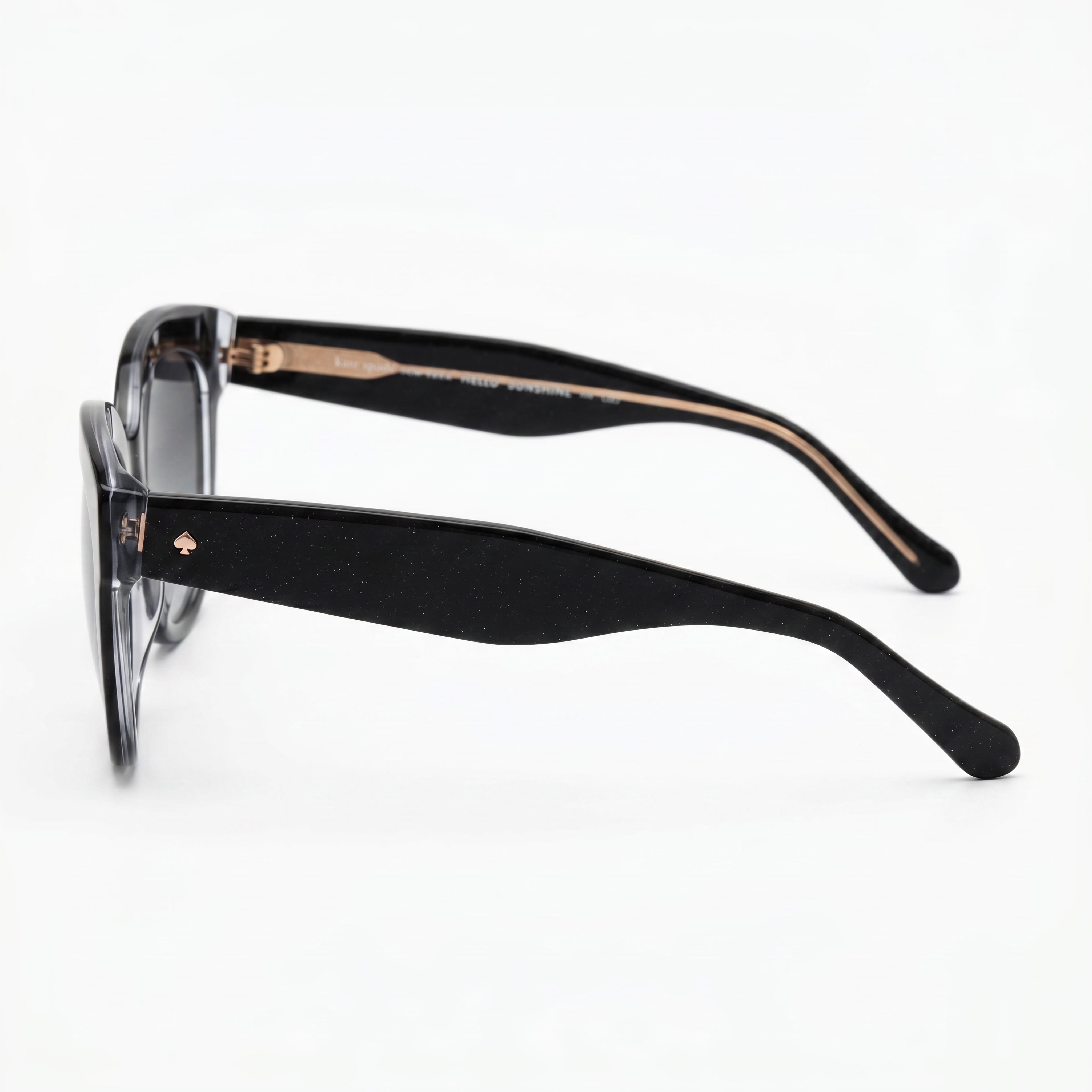 Gafas de sol de plástico negras y grises de temporada sin polarizar con protección UV de 54 mm para mujer de Kate Spade New York, Photo 3