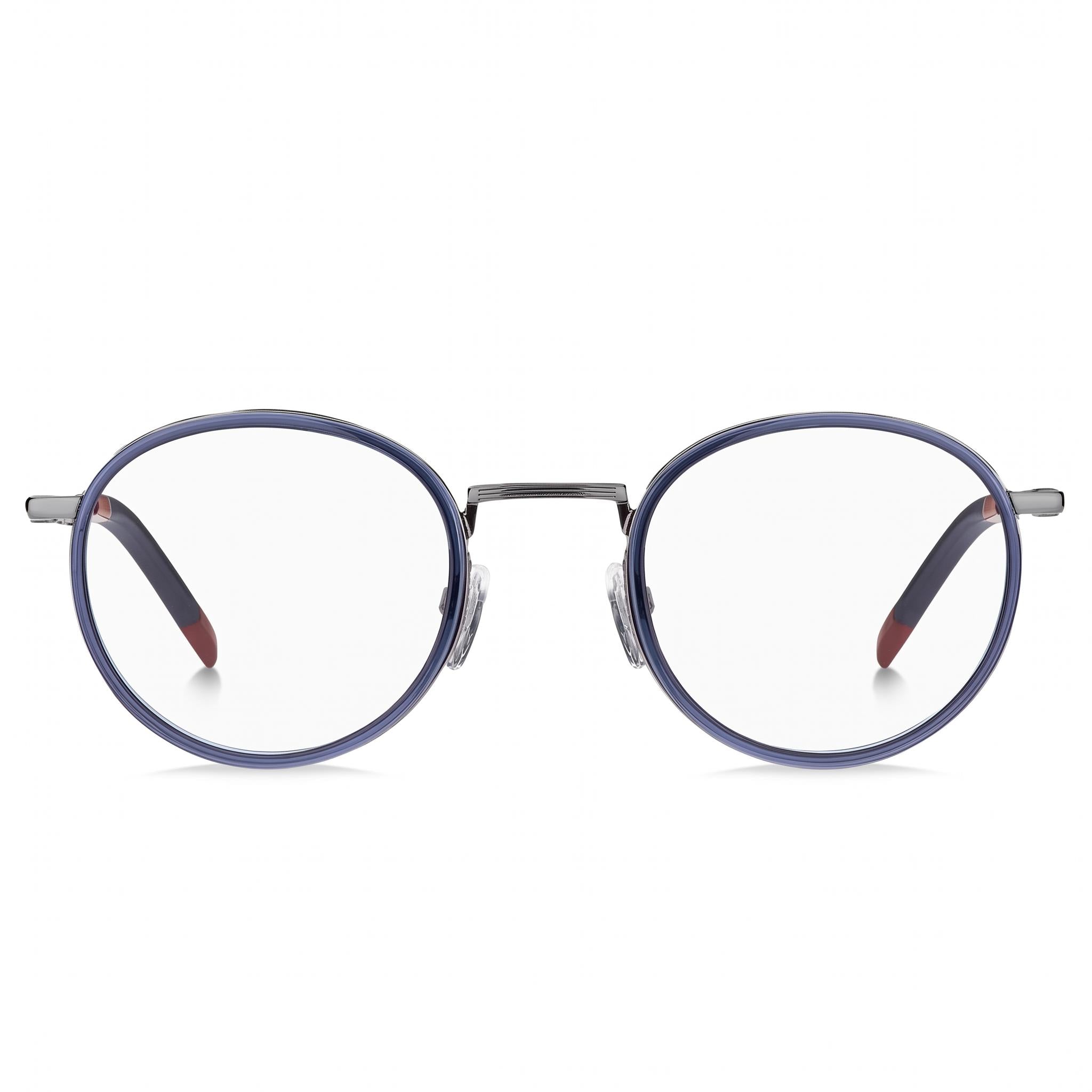Gafas ópticas Tommy Hilfiger Th 1815 para hombre con montura metálica azul y lentes de policarbonato azul (49-24-150 mm), Photo 2