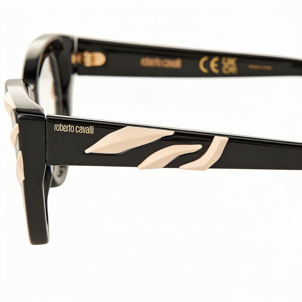 Roberto Cavalli Unisex Women's Eyewear, Acetate Dark Havana Frame, White Lenses, Size 50-18-135