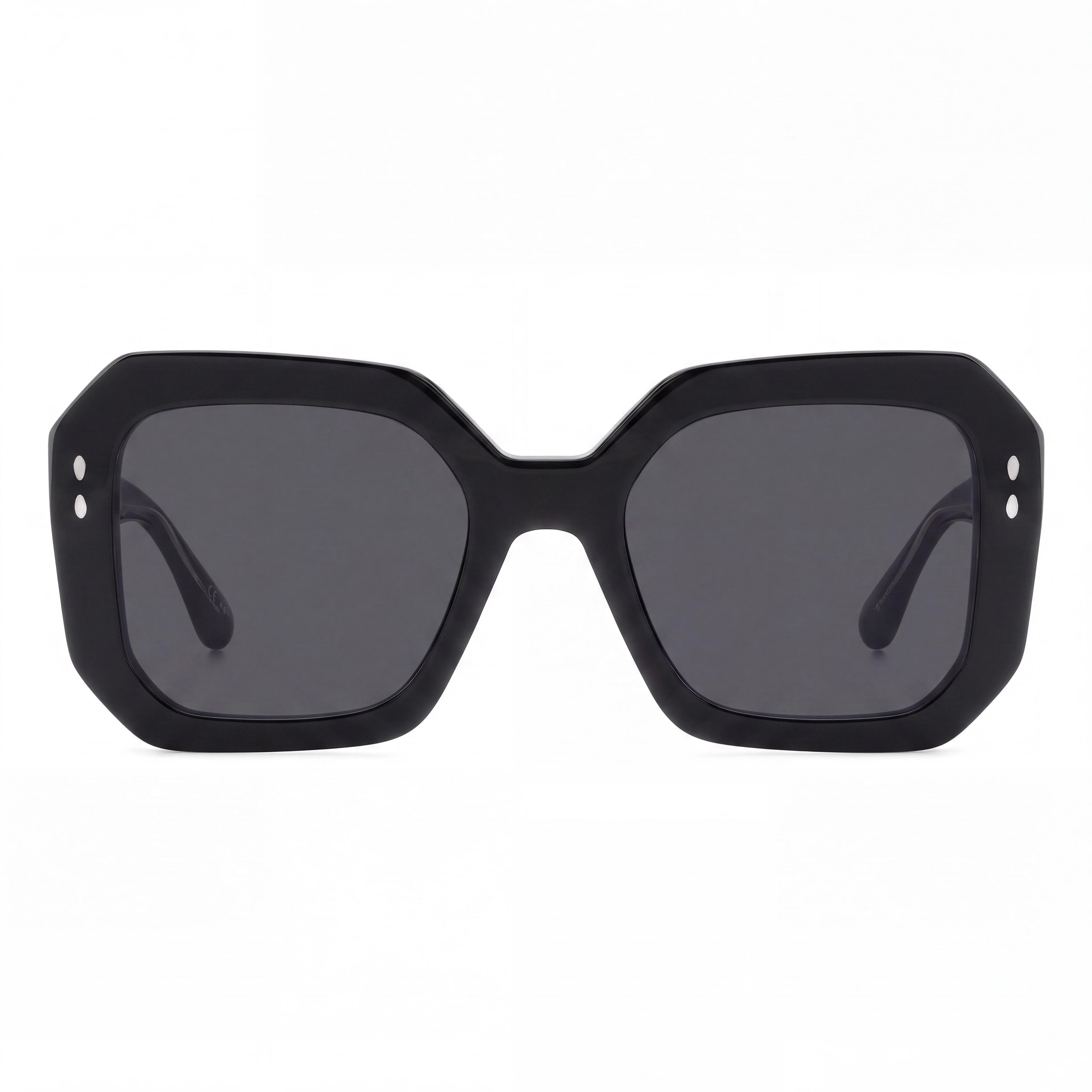Isabel Marant Casual. Men's Black Metal Frame Sunglasses with Non-Polarized Black Polycarbonate Lenses, 59mm, Photo 2