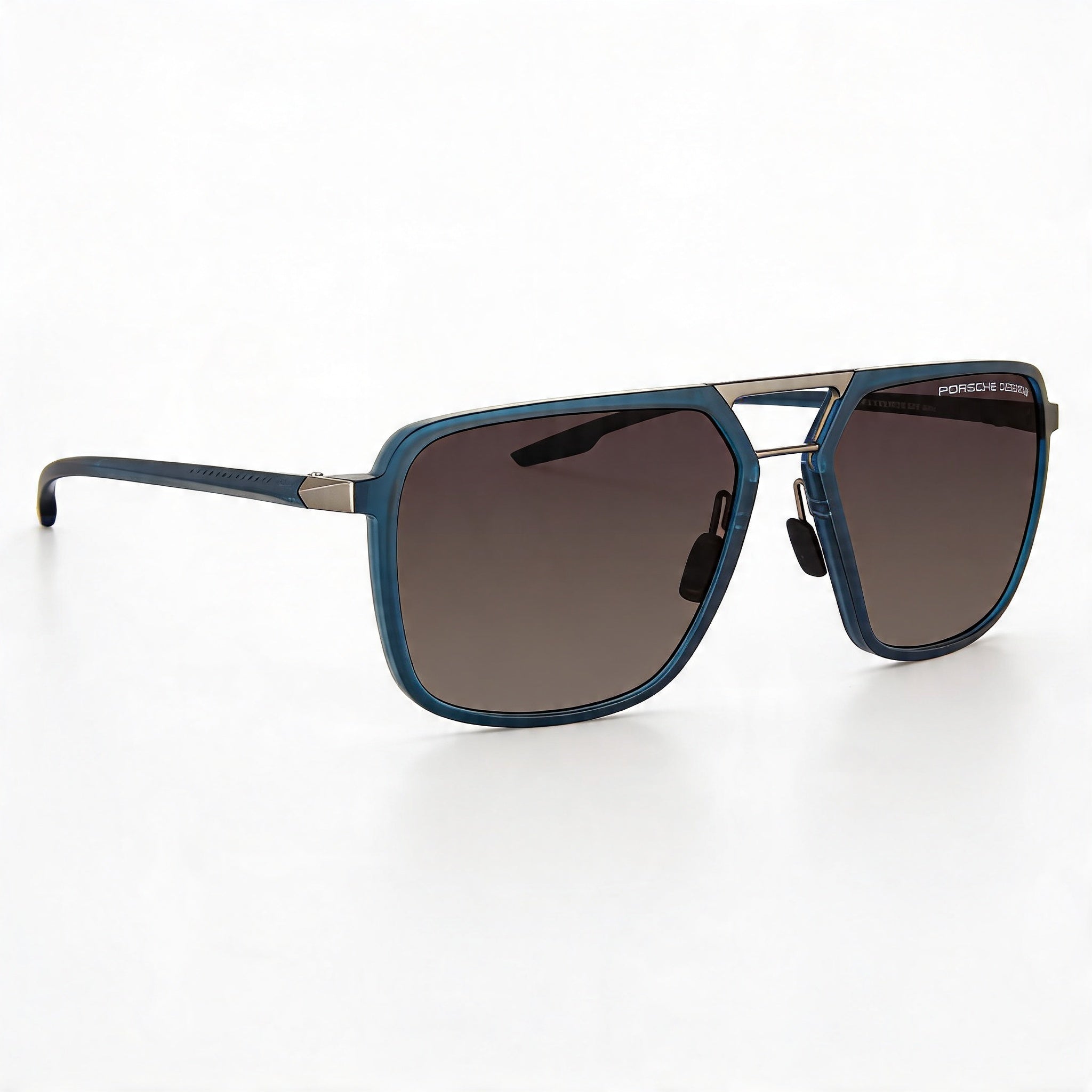 Gafas de sol Porsche Design P8934 modernas para hombre, montura de acetato azul gris, lentes azules sin polarizar con protección UV, 59 mm, Photo 3