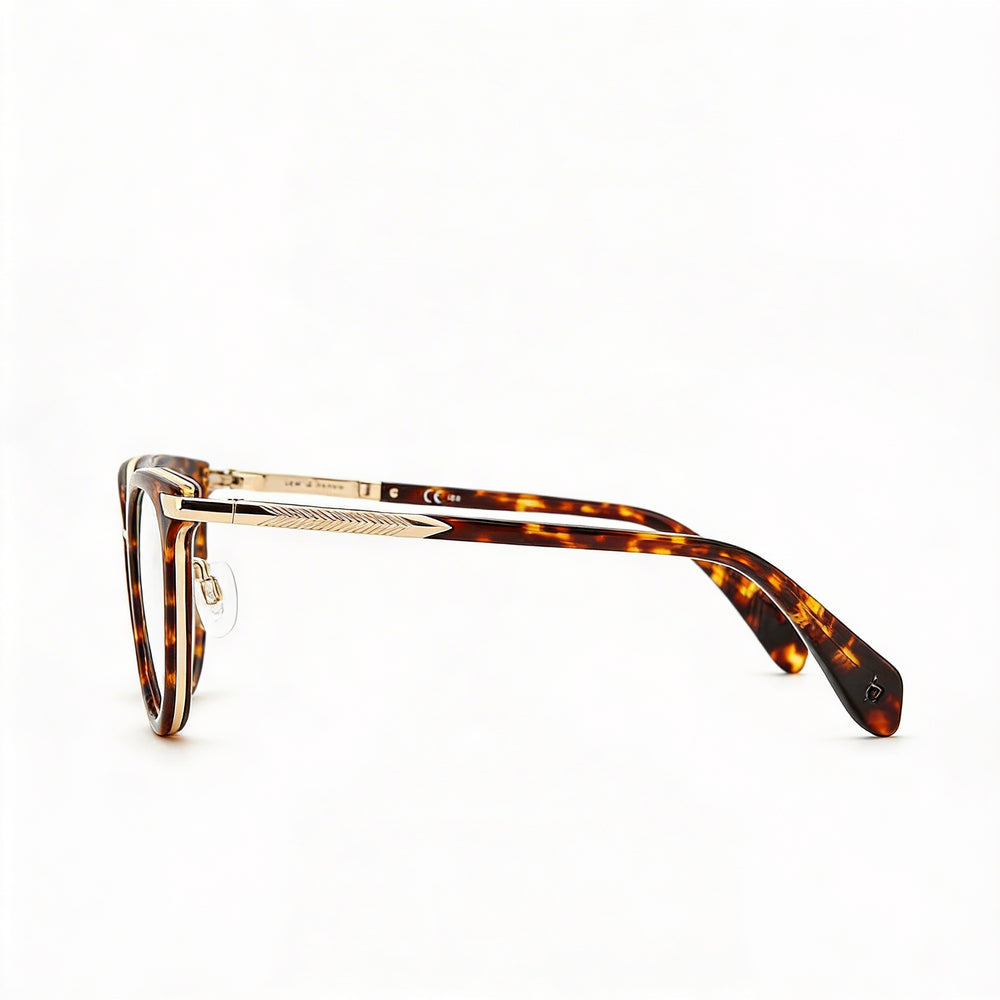 Gafas de sol Rag & Bone Modern Havana con montura metálica para mujer - Ancho de lente: 51 mm, puente: 19 mm, patilla: 135 mm