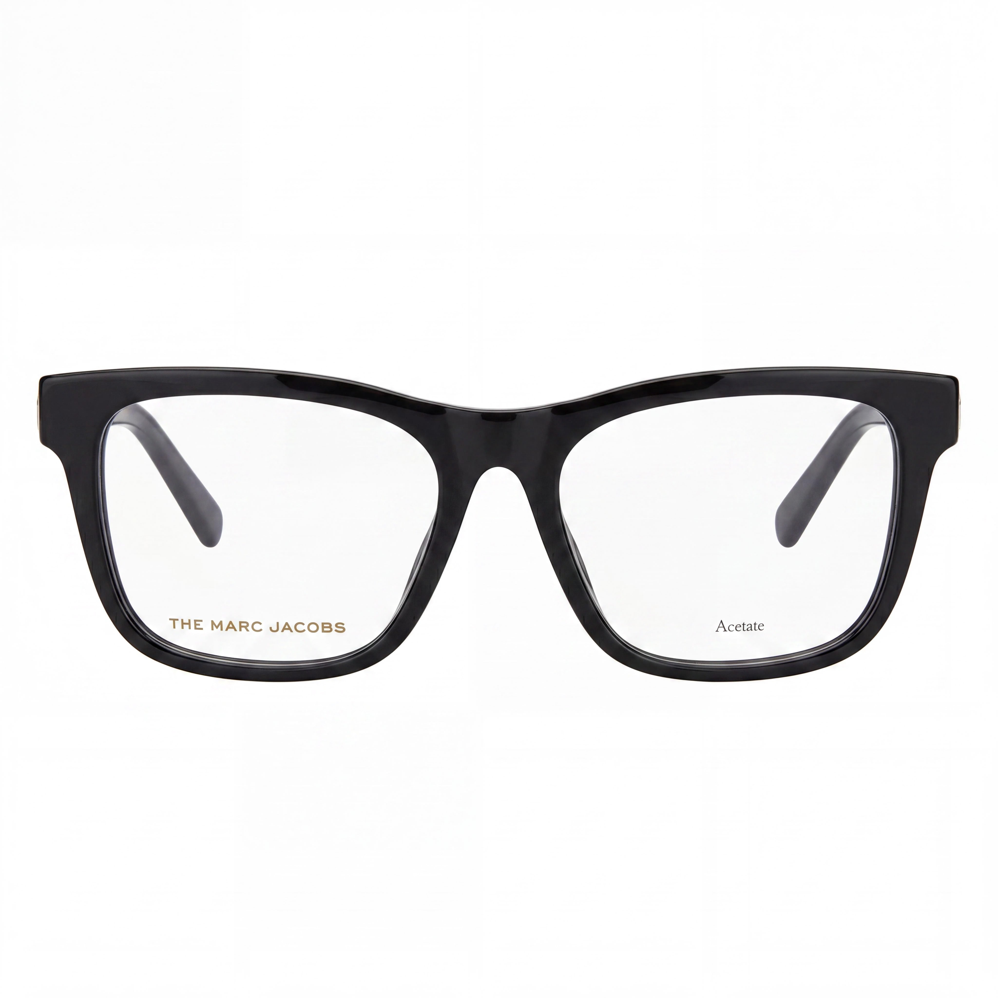 Marc Jacobs Modern Unisex Eyewear featuring a Black Acetate Frame and Black Polycarbonate Lenses, sized 52mm, Photo 2