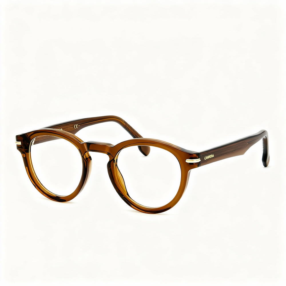 Gafas unisex Carrera 313 de montura completa, estilo casual, ovaladas, de acetato marrón transparente - Talla 47-22-150 mm