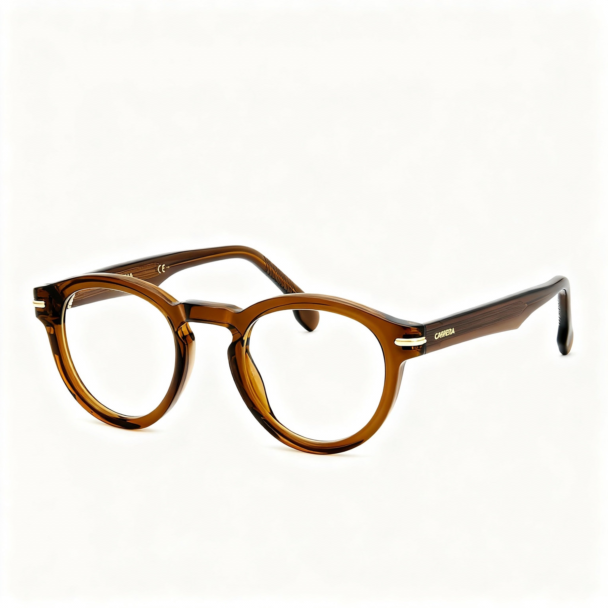 Carrera 313 Unisex Casual Full Rim Oval Eyeglasses with Transparent Brown Acetate Frame - Size 47-22-150mm, Photo 3