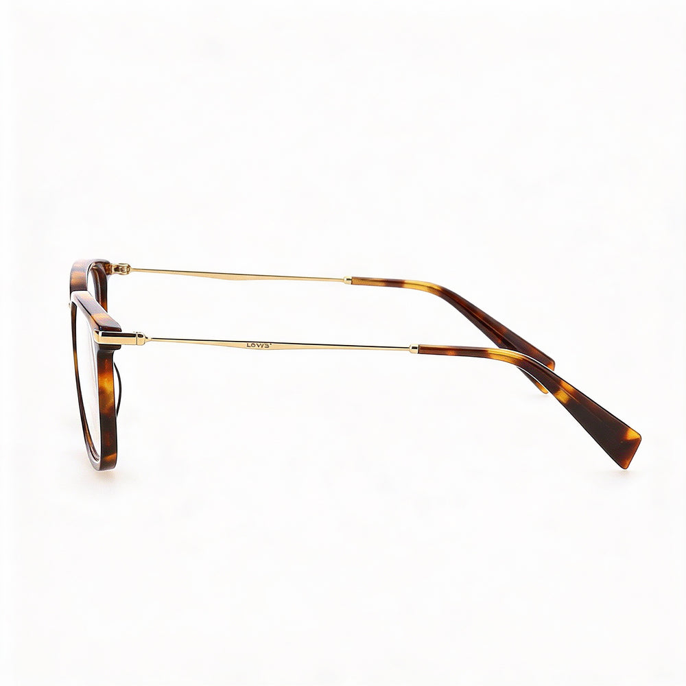 Levi's Lv 5007 Unisex Rectangular Eco Pmma Eyeglasses Havana 52mm