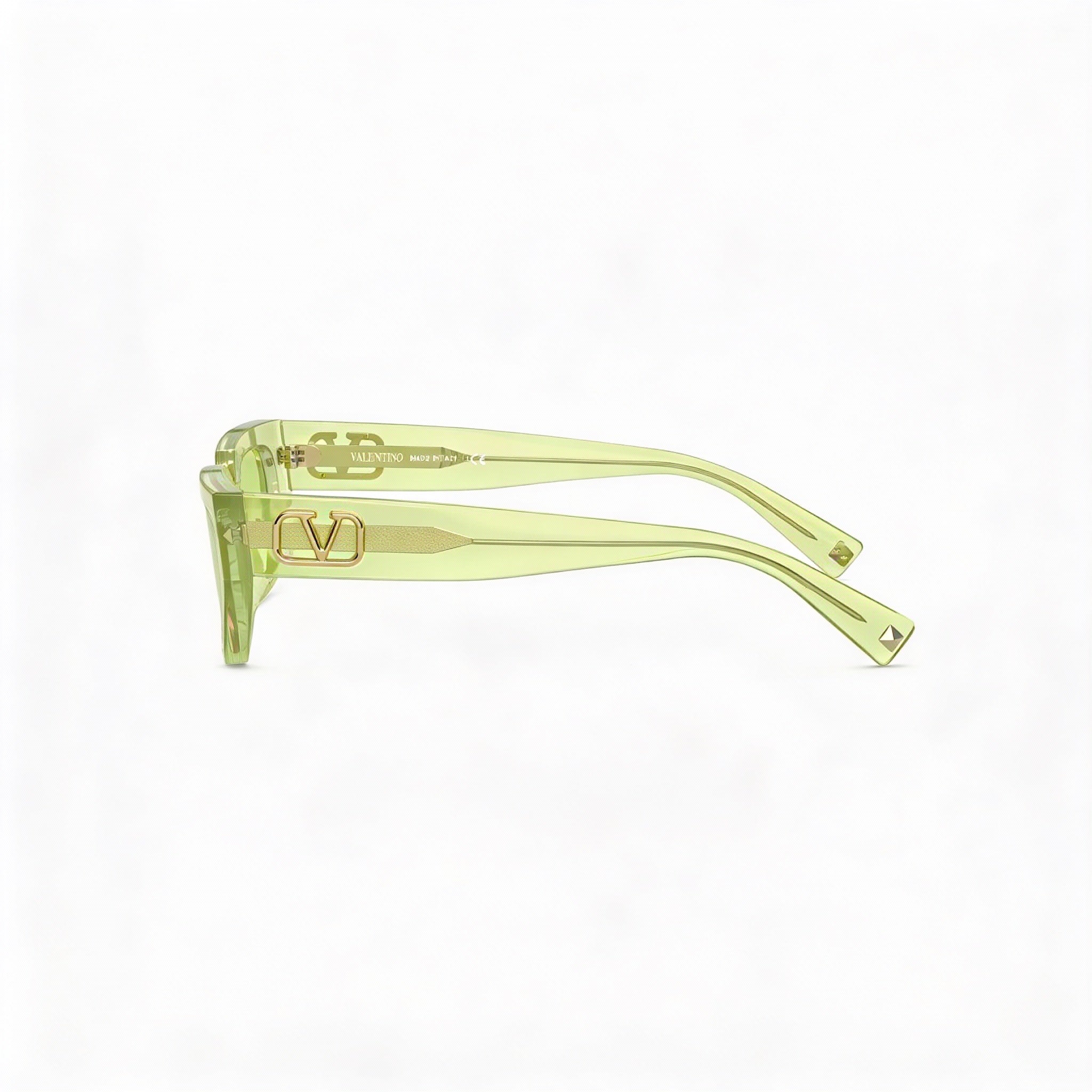 Gafas de sol Valentino Fashion para mujer, montura verde fluorescente, lentes verdes, protección UV, no polarizadas, compuestas, 53/17/140, Photo 3