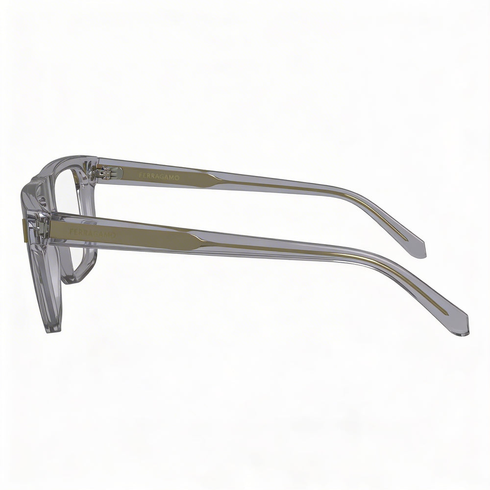 Gafas de acetato Salvatore Ferragamo Sf2997 para hombre, gris claro cristalino, 55mm