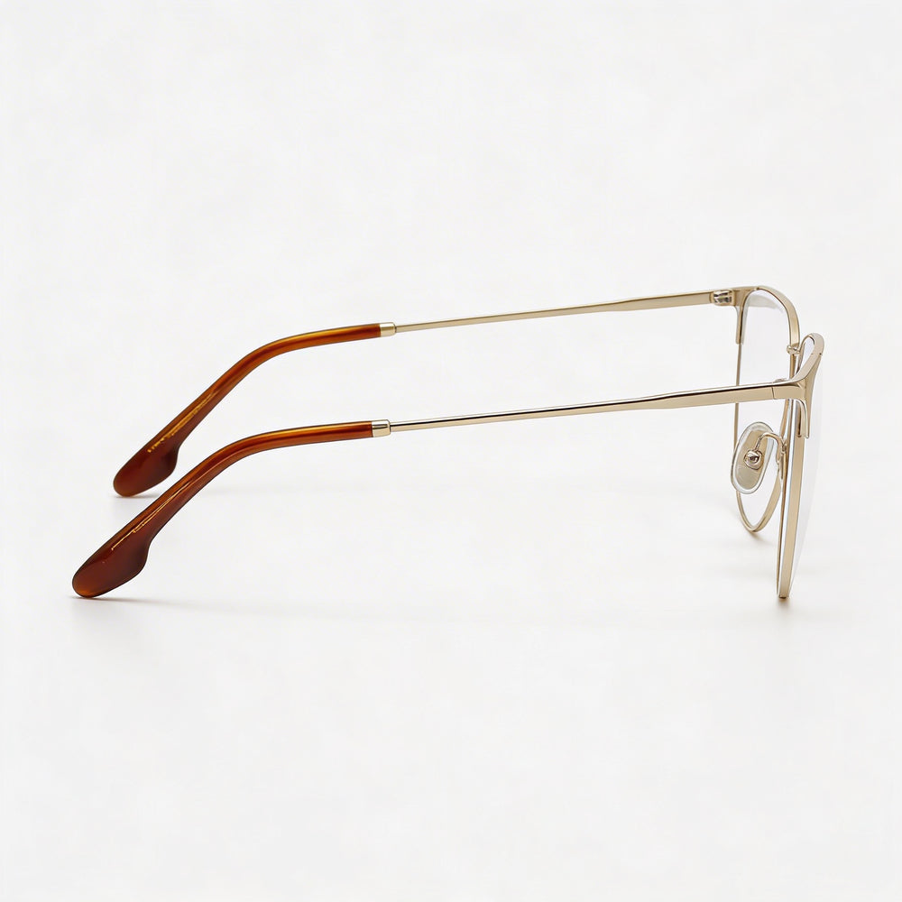 Victoria Beckham VB2121 Modern Women's Rose Gold Metal Cateye Eyeglasses 55mm with Clear Demo Lenses, Prescription Ready