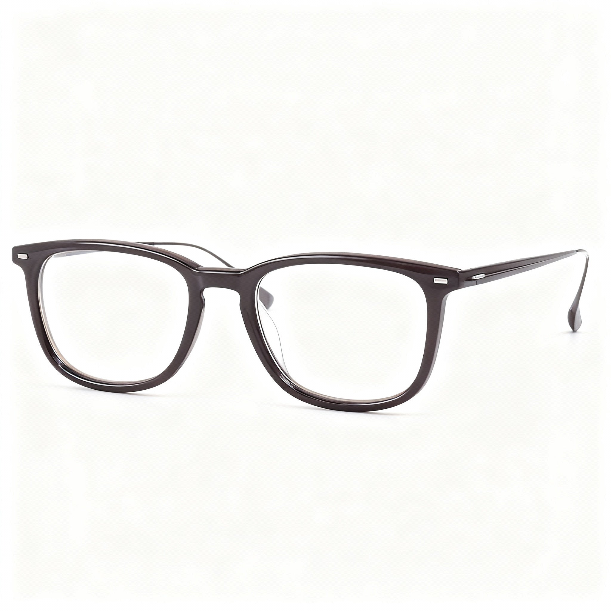 BOSS Boss 1359/BB Unisex Soft Rectangular Acetate & Titanium Optical Frames Brown Stripped Brown 52mm, Photo 3