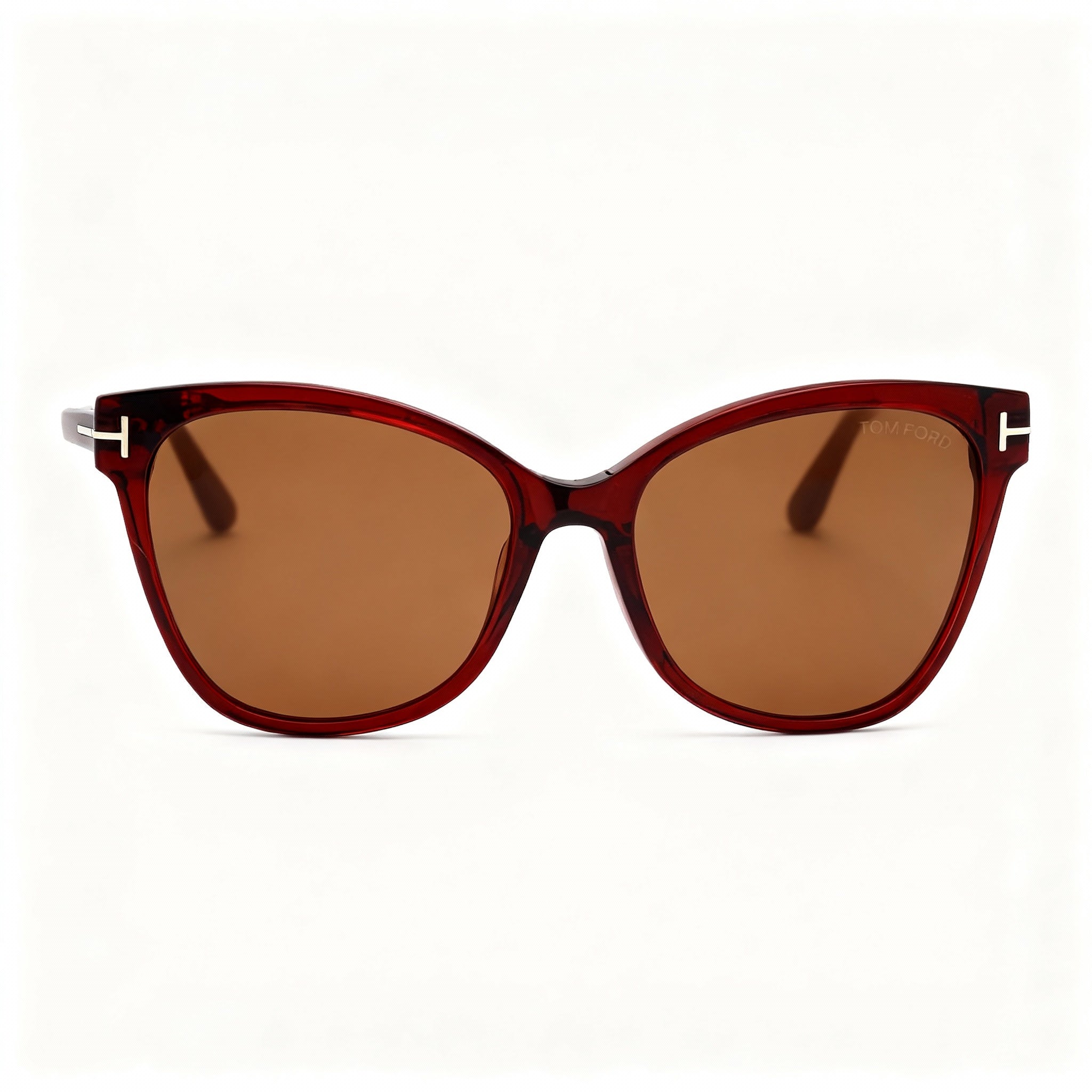 Tom Ford Ft0844 Ani Women's Brown, Burgundy Plastic Frame UV Protected Sunglasses 58mm, Photo 2
