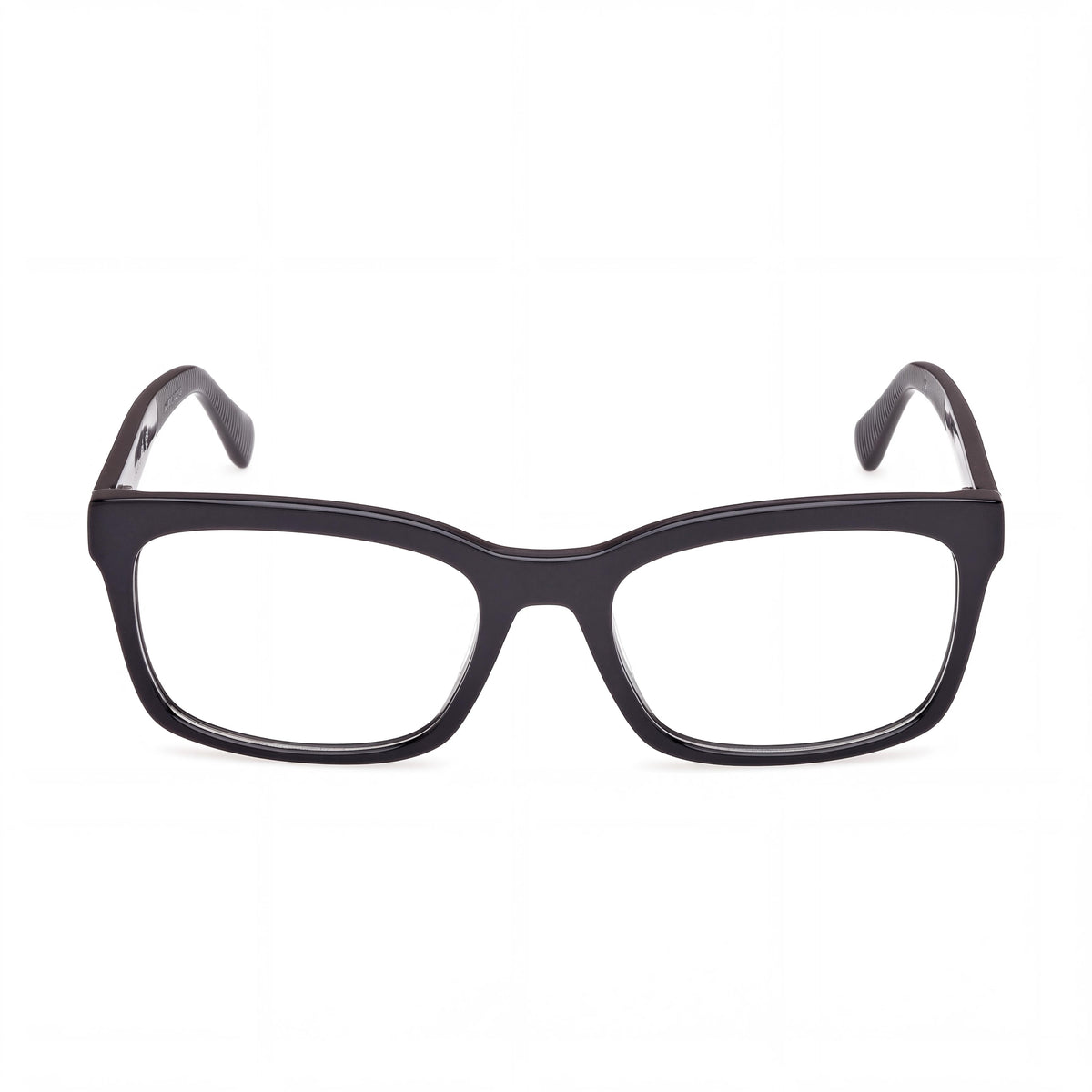 GUESS Clásico Unisex Plastic Frame Eyeglasses featuring Shiny Black Frame and Black Lenses, 55mm Lens Width, Photo 2