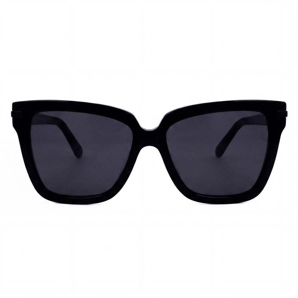 Gafas de sol Salvatore Ferragamo Sf1085sn para mujer, montura de plástico negra, cuadradas, lentes negras no polarizadas, 57 mm