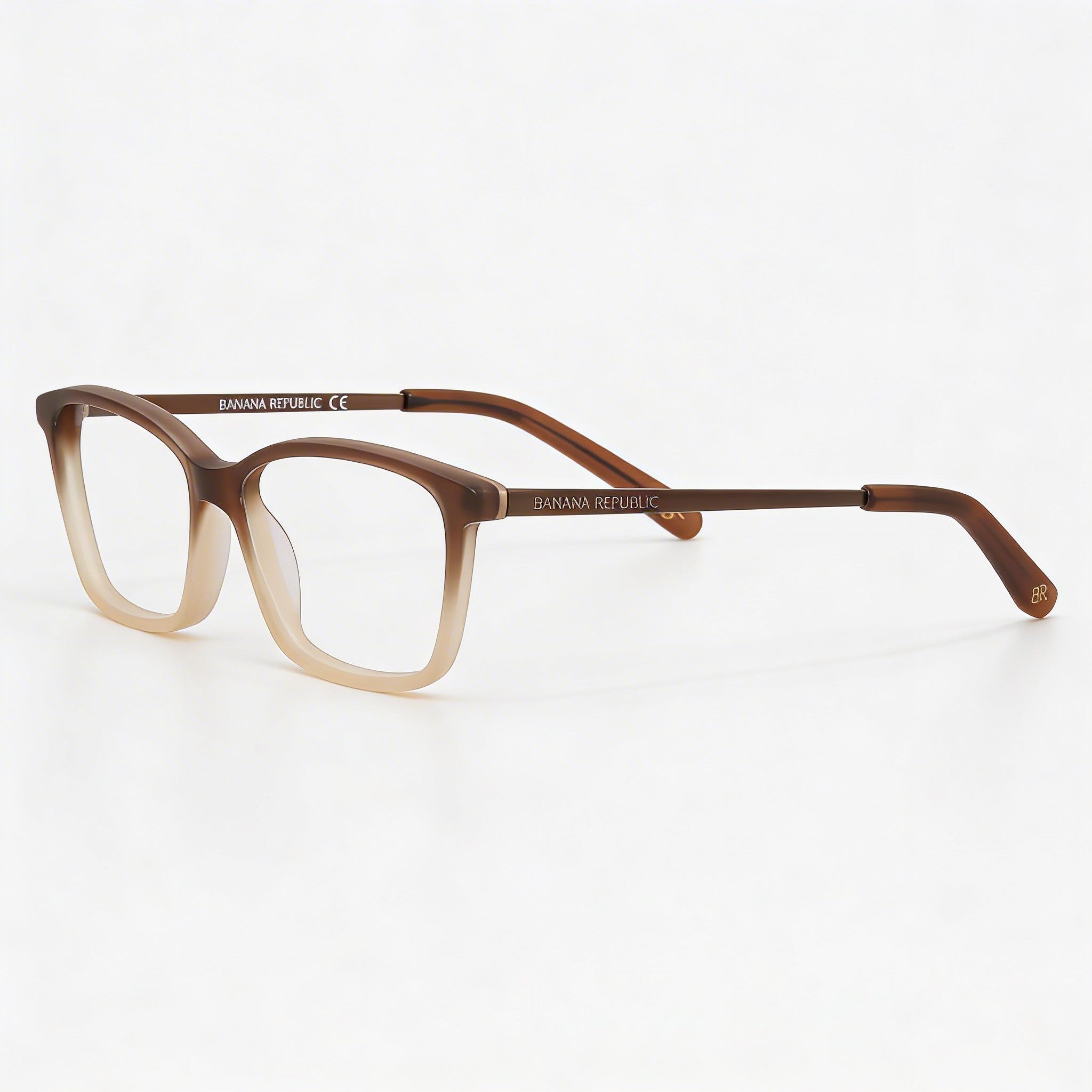 BANANA REPUBLIC Cate/N Women's Rectangle Shape Eyeglasses with Matte Brown Plastic Frame 51mm, Photo 3