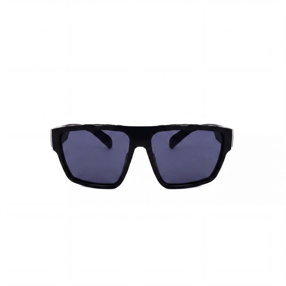 adidas Sp0008 Men's Shiny Black Sunglasses TR90 Plastic Smoke Lens 61mm UV Protection