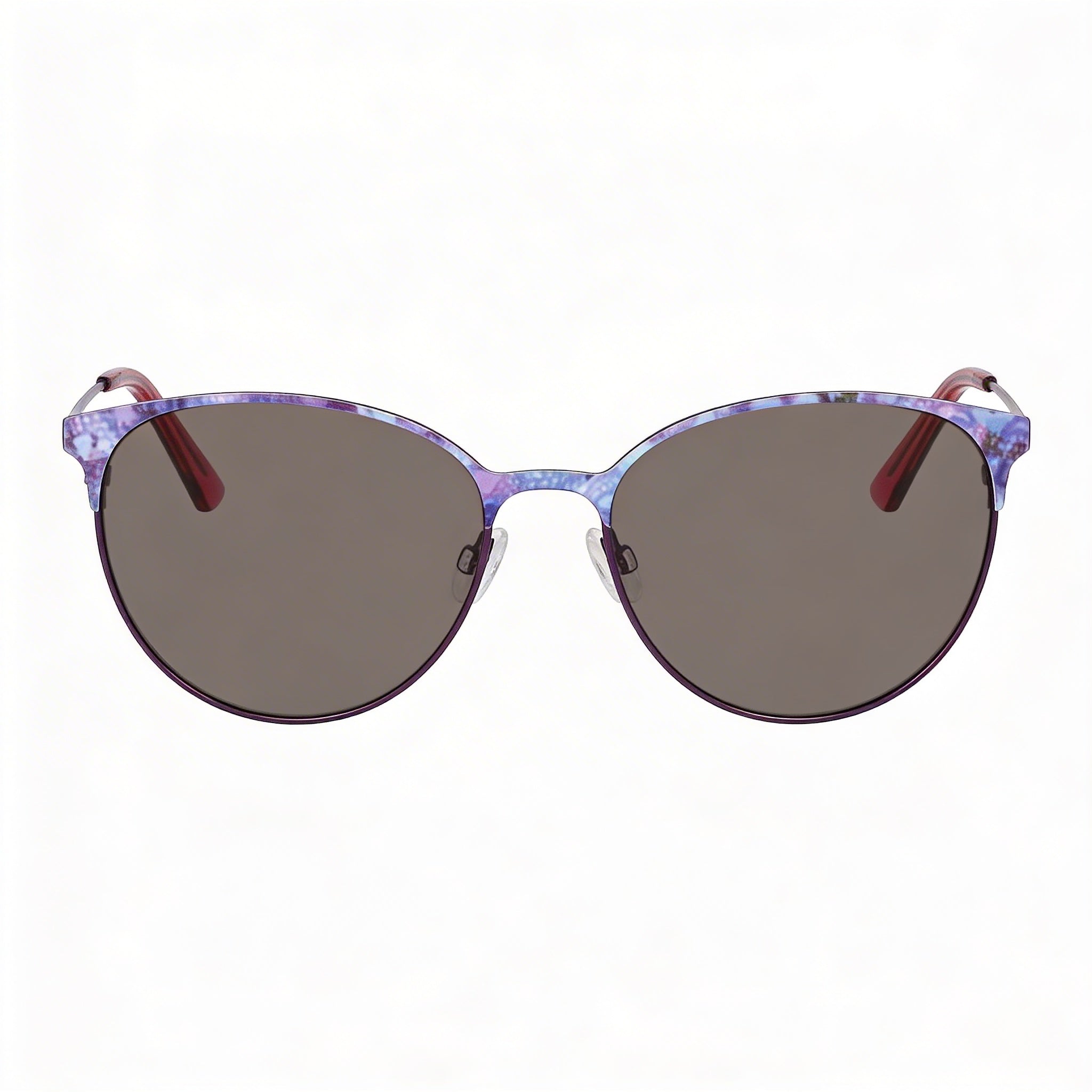 BEBE Classic Women's Plum Acetate Eyewear with Multicolor Lenses, 100% UV Protection, 57-17-140mm, Photo 3