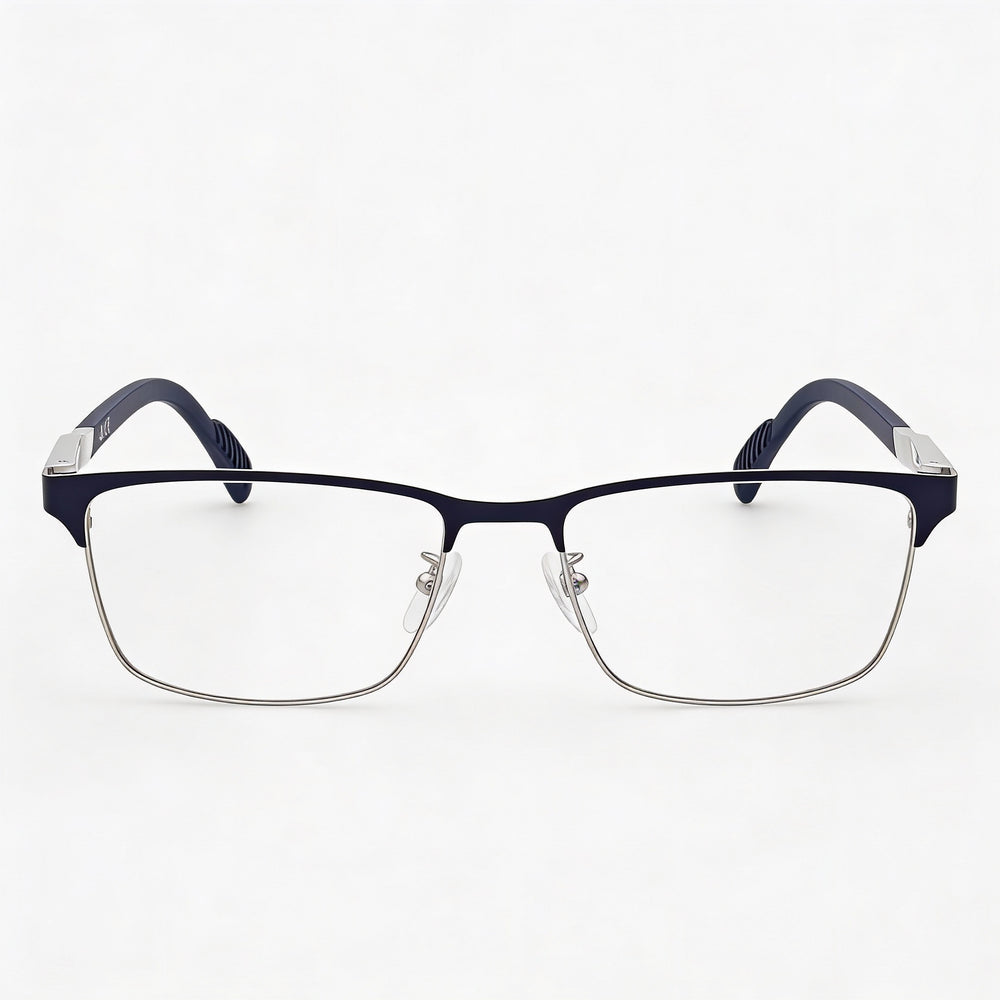 Gafas de sol polarizadas adidas Sp5024 para hombre con montura de metal azul mate y lentes de policarbonato, 55-17-140 mm