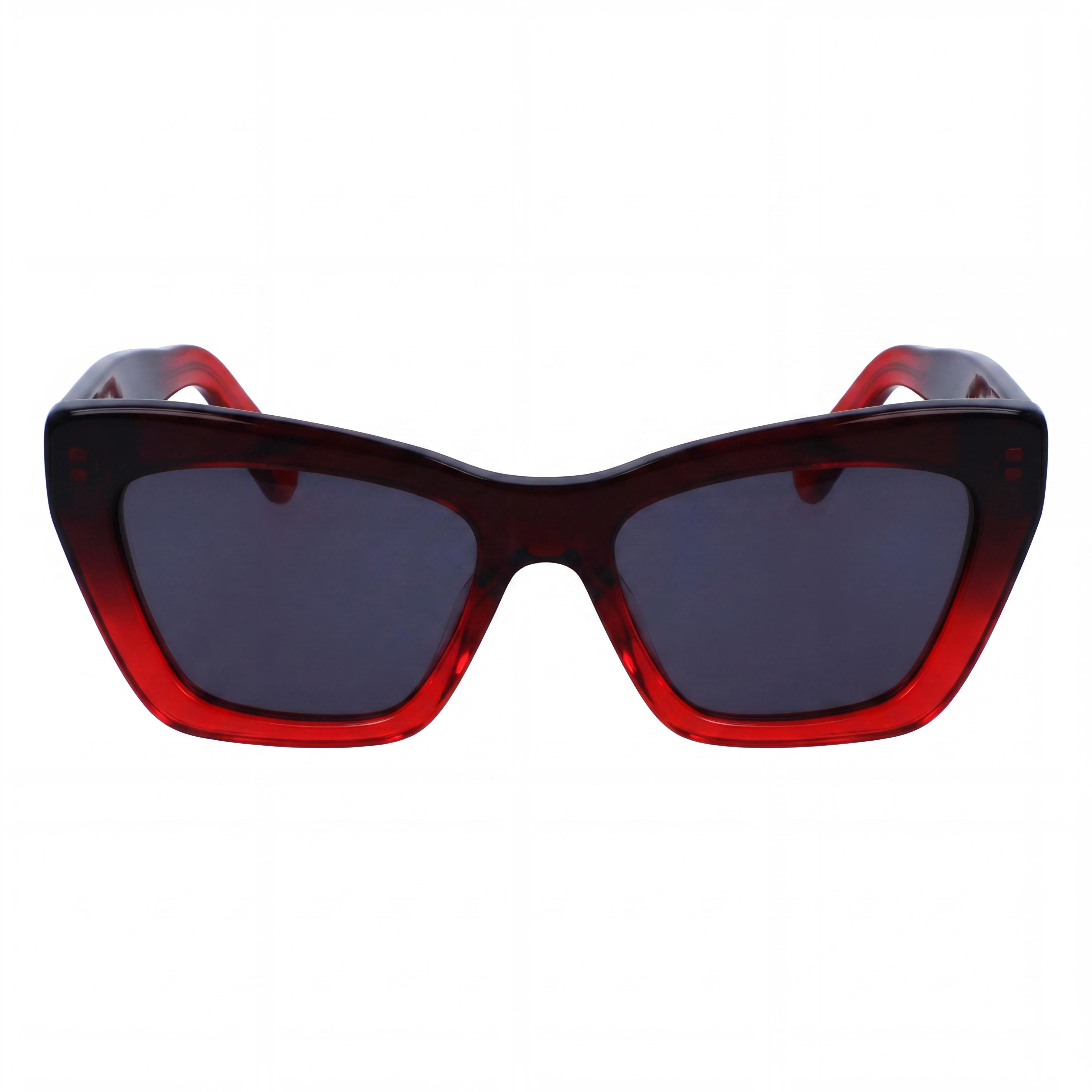 Salvatore Ferragamo Sf929sn Gafas de Sol de Mujer Transparentes Degradado Rojo Oscuro Acero Inoxidable Protección UV No Polarizadas 55mm, Photo 2
