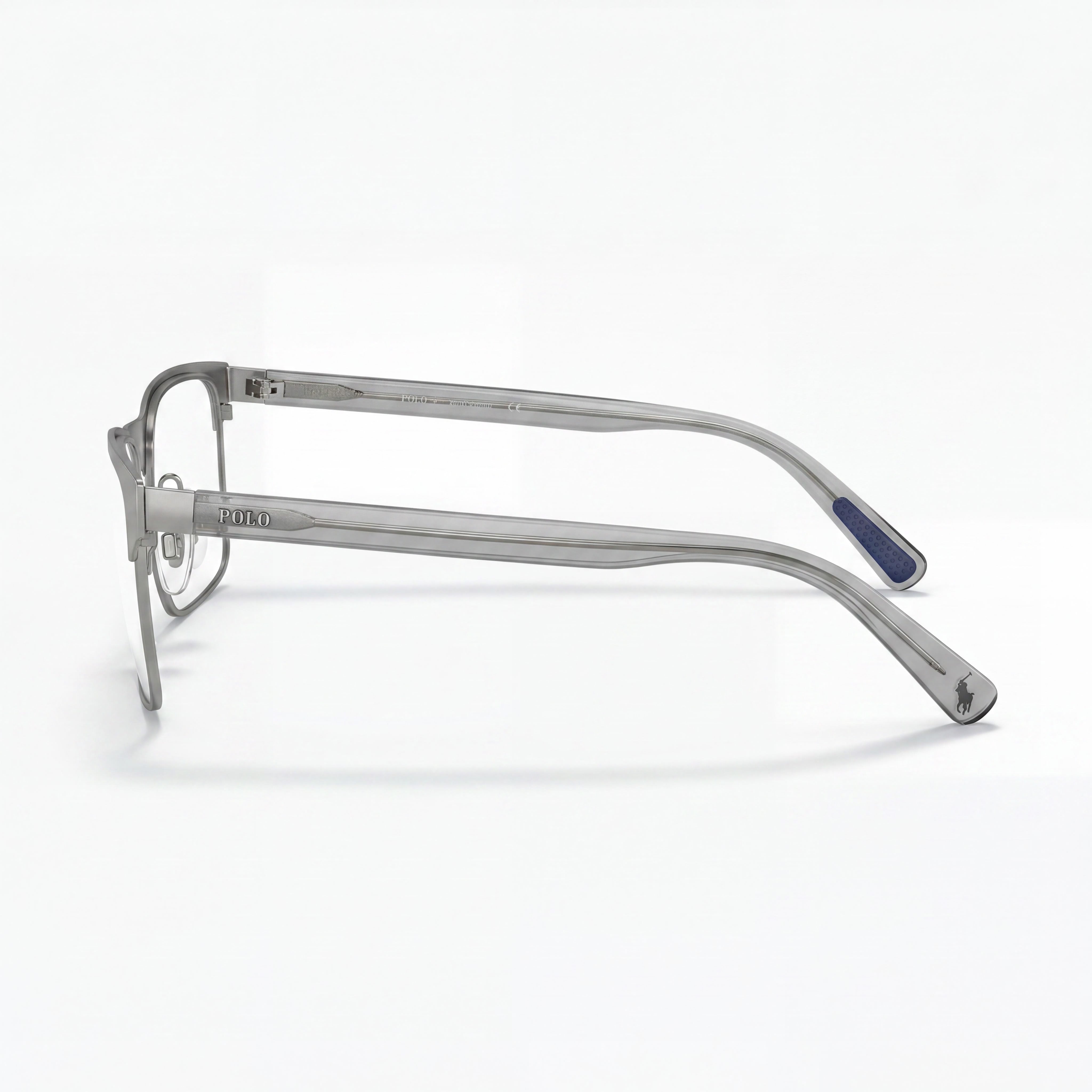 POLO RALPH LAUREN Ph1232 Men's Rectangular Semi Shiny Gunmetal Metal Eyeglasses 57-16-145, Photo 3