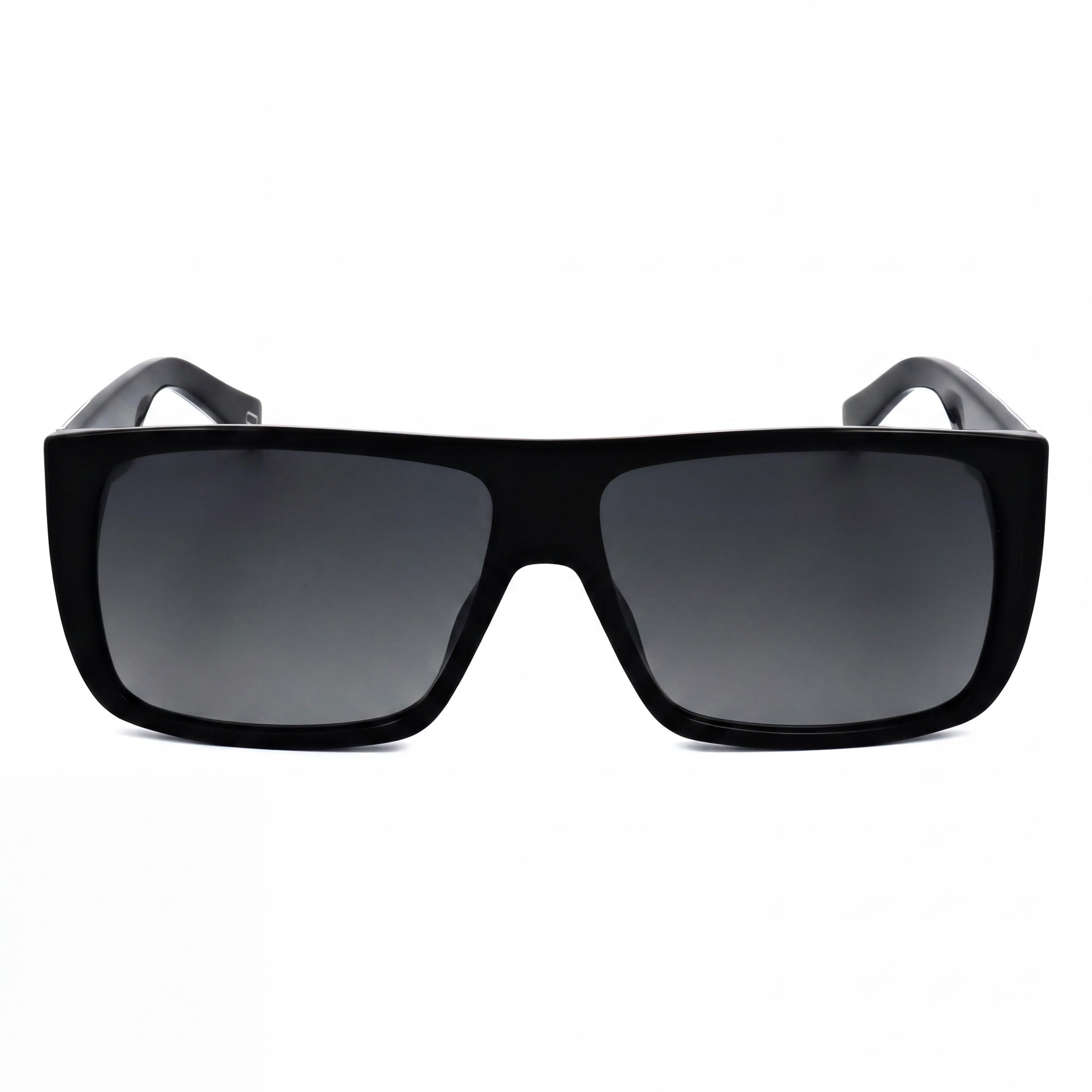 Gafas de sol Marc Jacobs Marc096/S para mujer, cuadradas, de plástico, no polarizadas, color negro, con lentes degradados en gris oscuro y protección UV 400, 57 mm, Photo 2