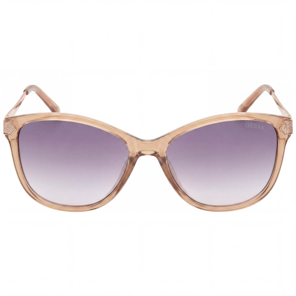 Guess GF6104 57T Beige Cat Eye Gradient Sunglasses for Women