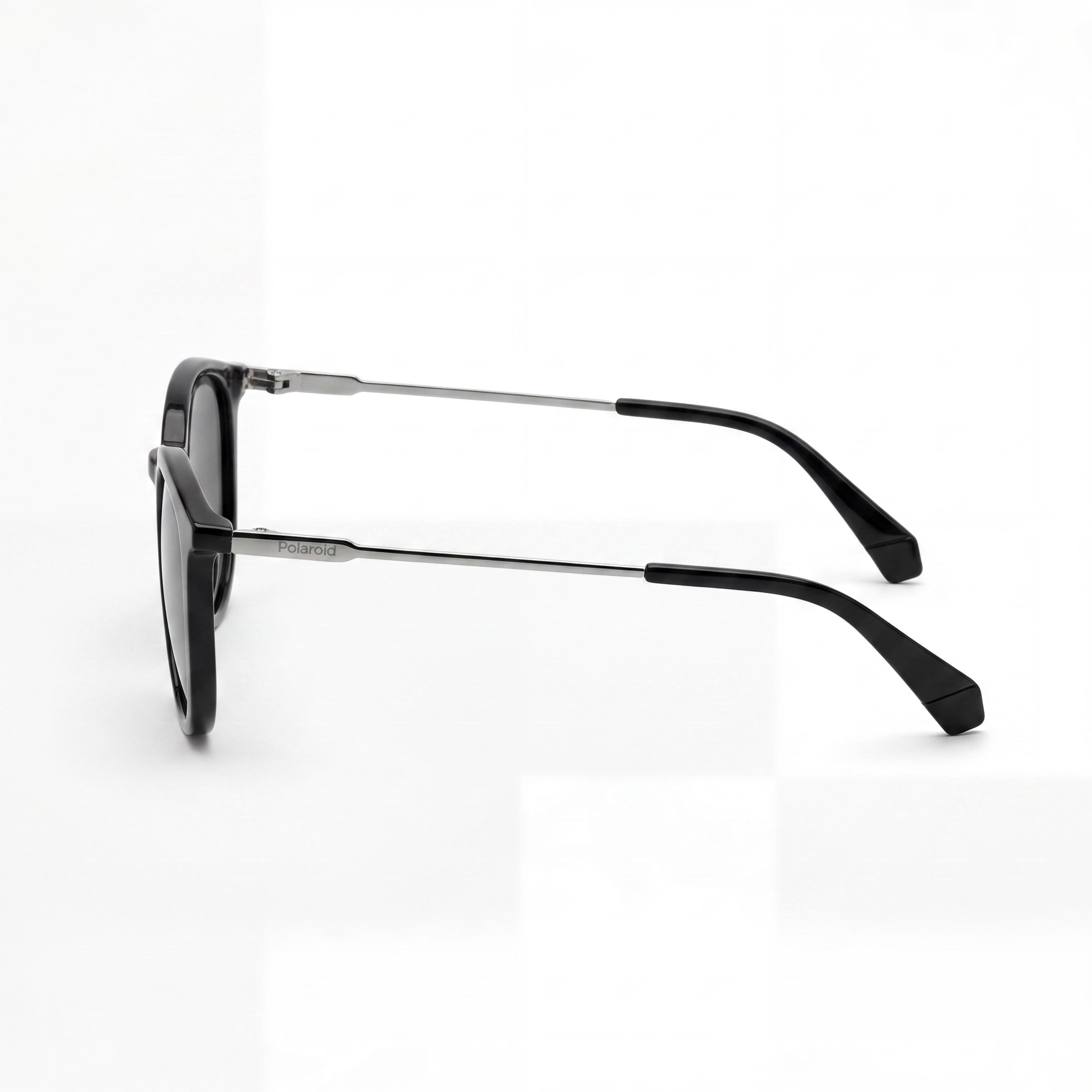 Gafas de sol Polaroid Eyewear modernas para mujer, montura negra de copoliéster ecológico, lentes grises, protección UV 53-18-145, Photo 3