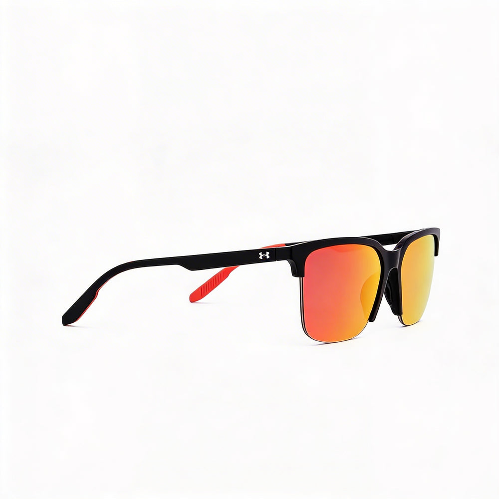 Under Armour UA PHENOM/F Unisex Black Red Polyamide Frame UV Protection Non-Polarized Sunglasses 57mm