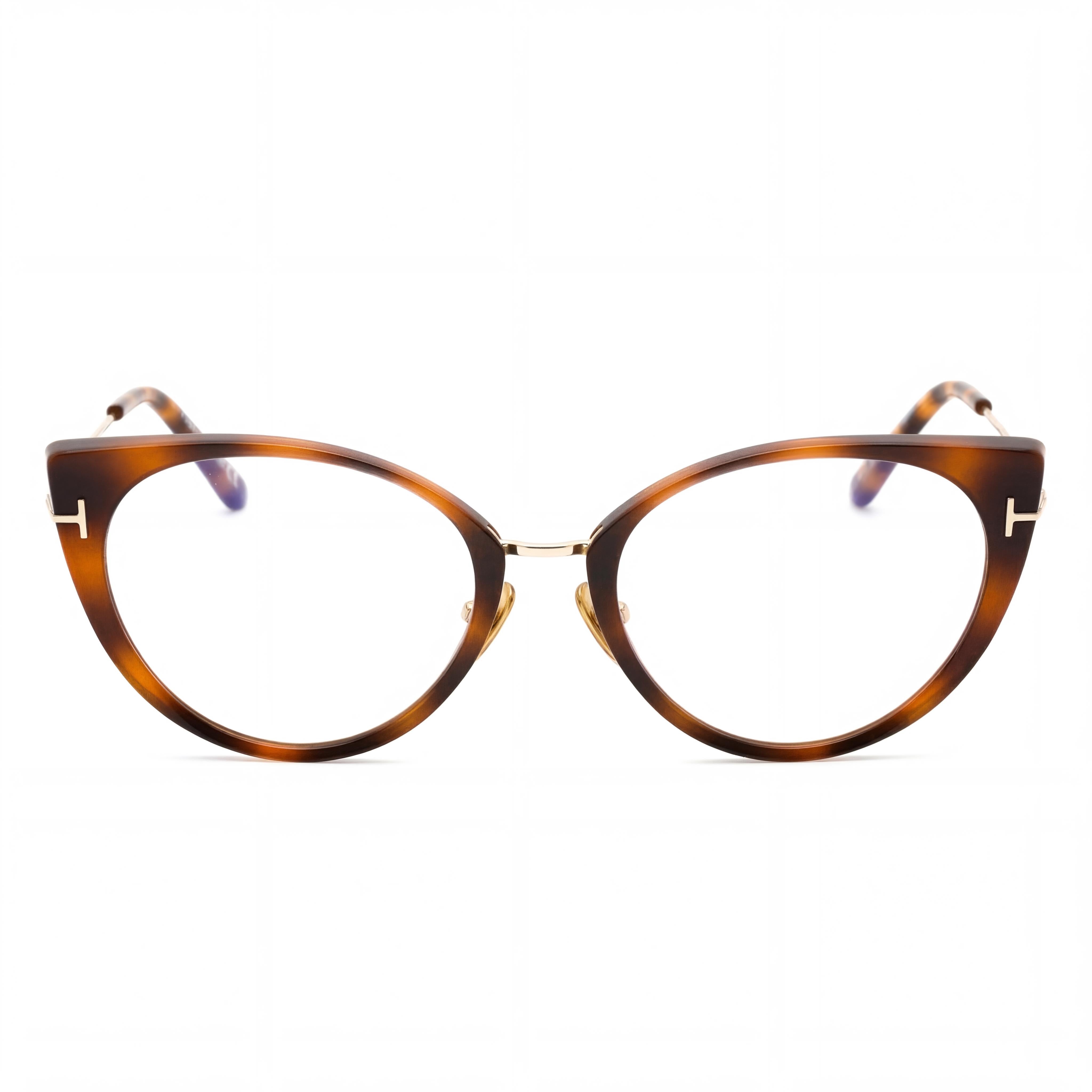 Tom Ford Ft5815-b Women's Shiny Blonde Havana Rose Gold Polarized Blue Light Filter Polycarbonate Lenses 54-18-140, Photo 2