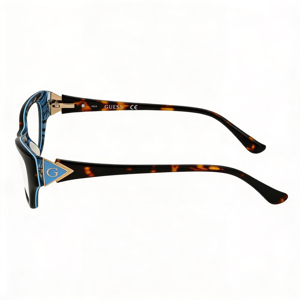 Gafas graduadas GUESS GU2747 para mujer, montura completa, ojo de gato, color Habana oscuro, de plástico, con lentes de 51 mm de ancho
