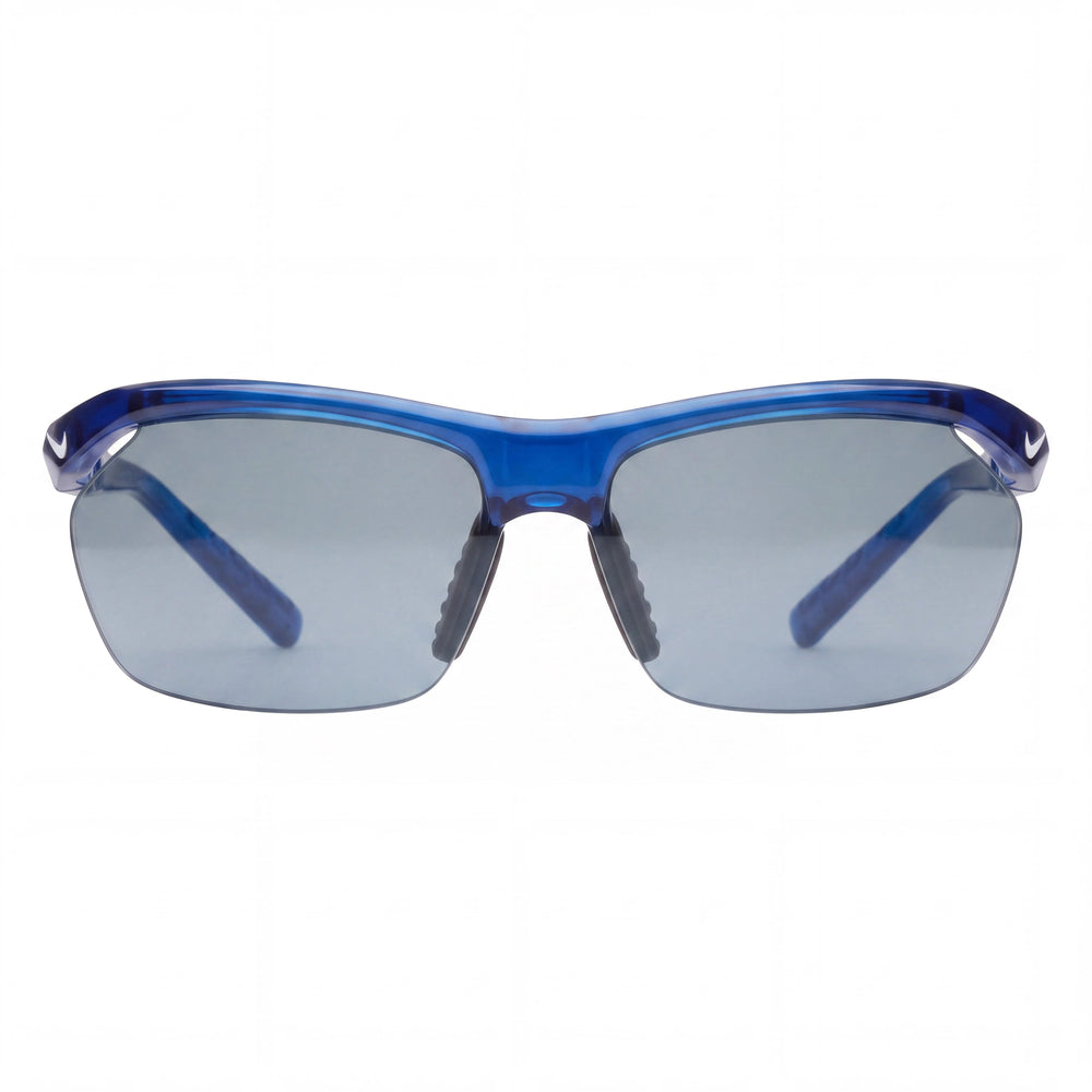 Gafas de sol de competición Nike Wayfarers para mujer, con montura de plástico azul y lentes de nylon azul, con protección UV.