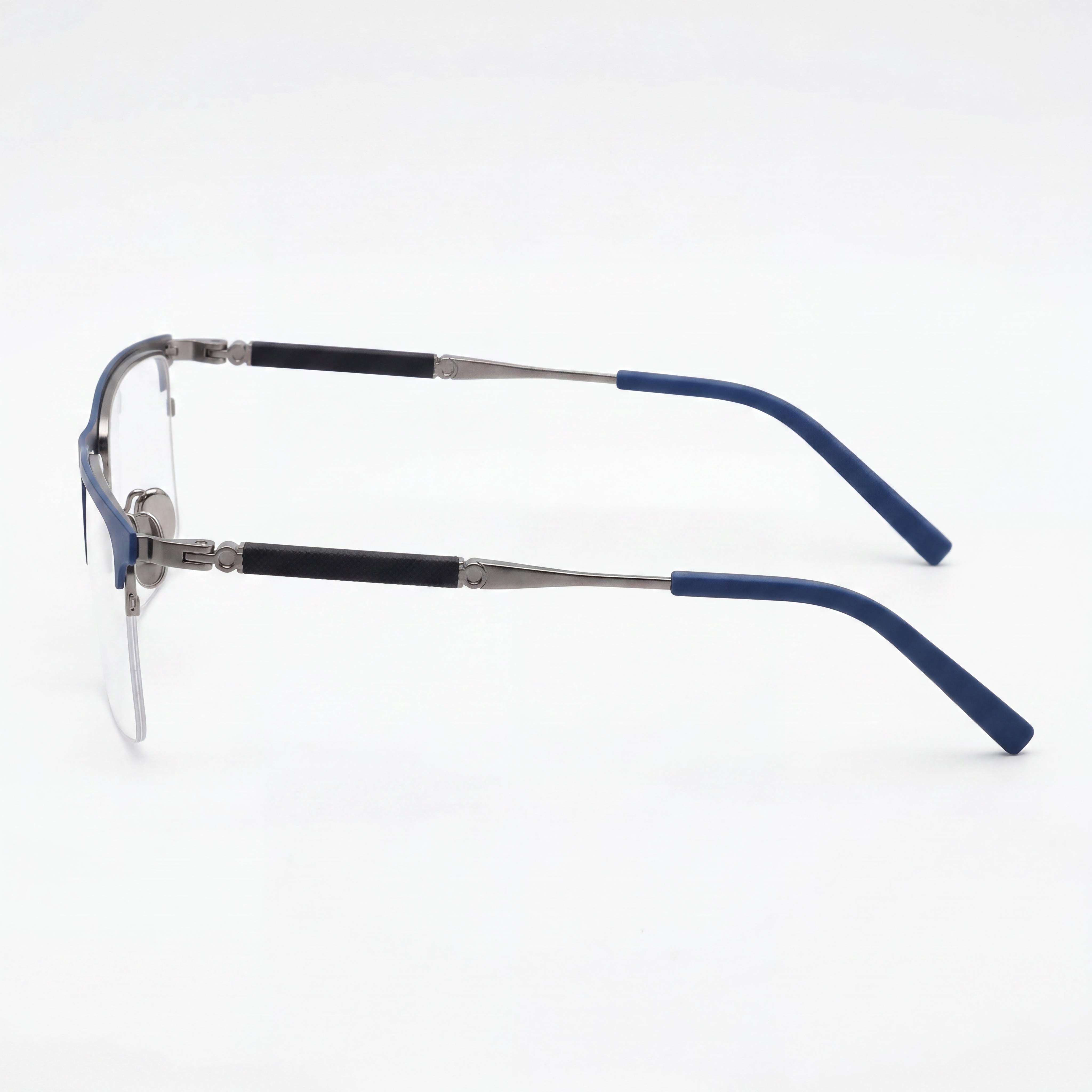 Gafas Ferragamo Sf2586 para hombre, montura de titanio rutenio azul claro 55 mm, Photo 3
