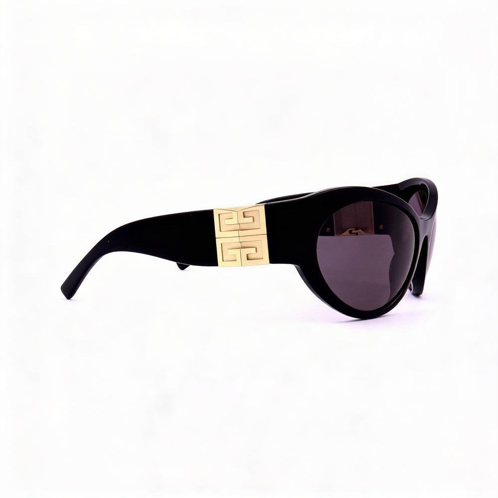 Givenchy Casual Women's Shiny Black Plastic Smoke Non-Polarized 100% UV Protection Sunglasses 63mm
