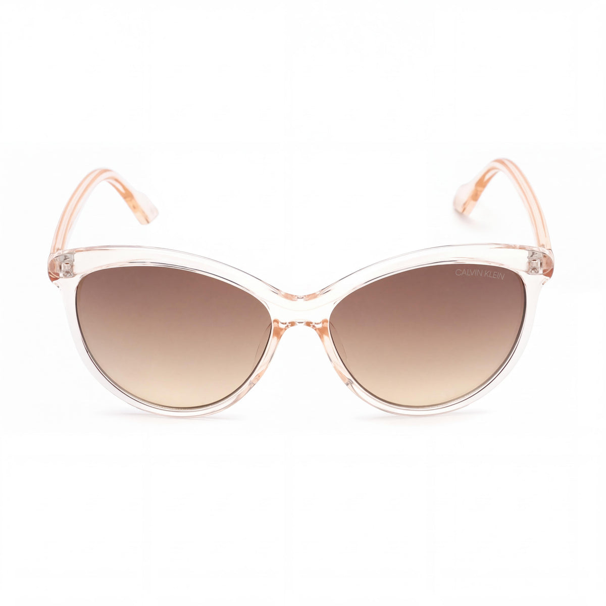 Calvin Klein Ck19534s Women's Cat Eye UV Protected Non-Polarized Plastic Sunglasses Crystal Beige Brown 58mm, Photo 2