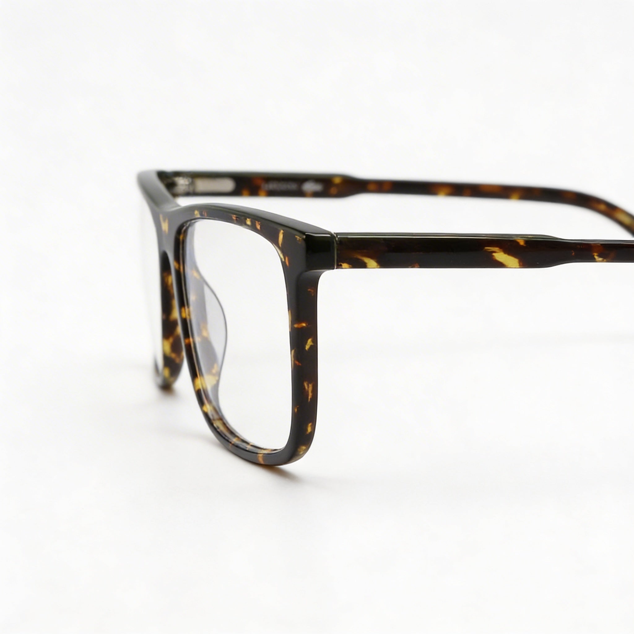 Lacoste L2860 215 Women's Square Prescription Optical Eyeglasses, Havana Military Green Plastic Frame, 55mm, Photo 2