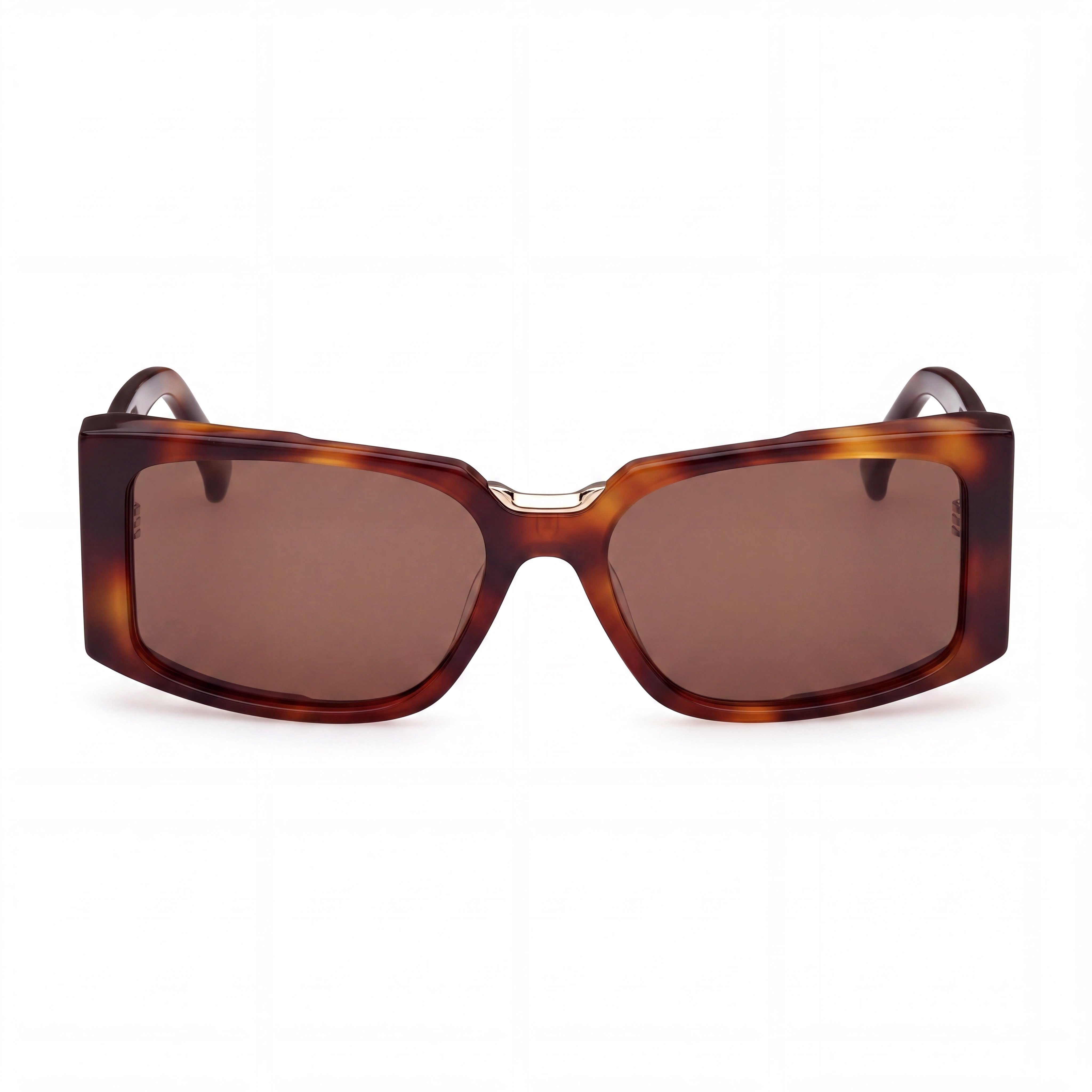 MaxMara MM0159 Women's Acetate Dark Havana Frame Sunglasses with Brown Lenses Size 54-16-140, Photo 2