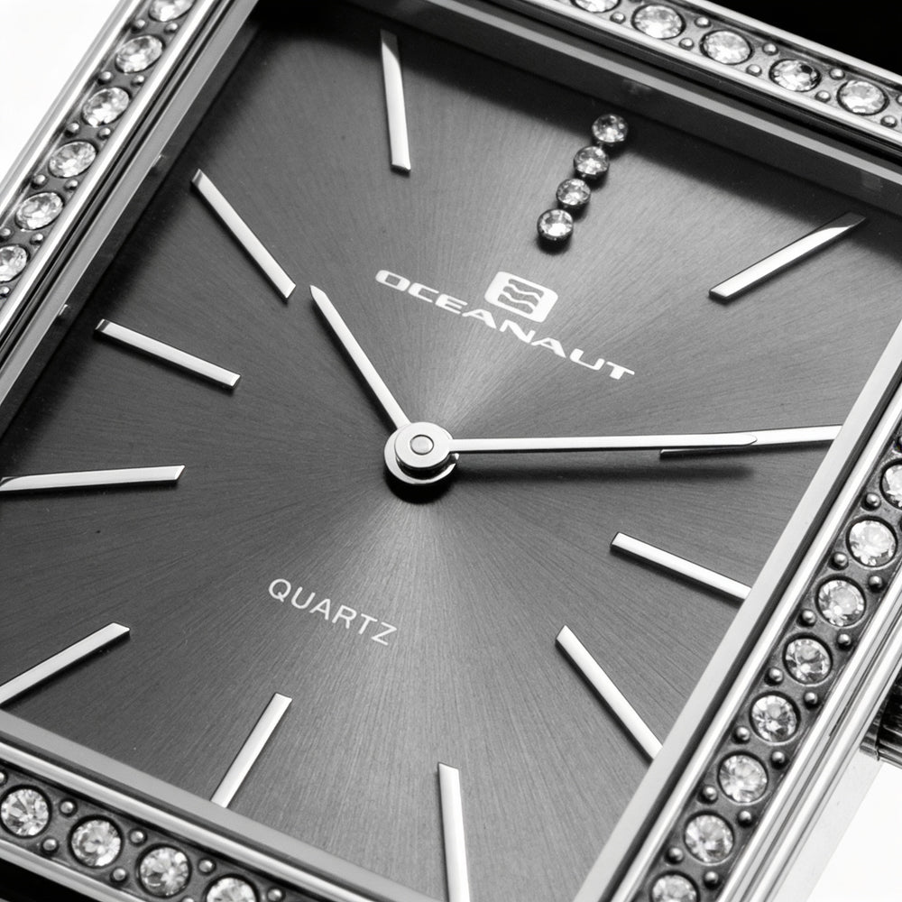 Reloj Oceanaut para mujer, resistente al agua, con esfera negra