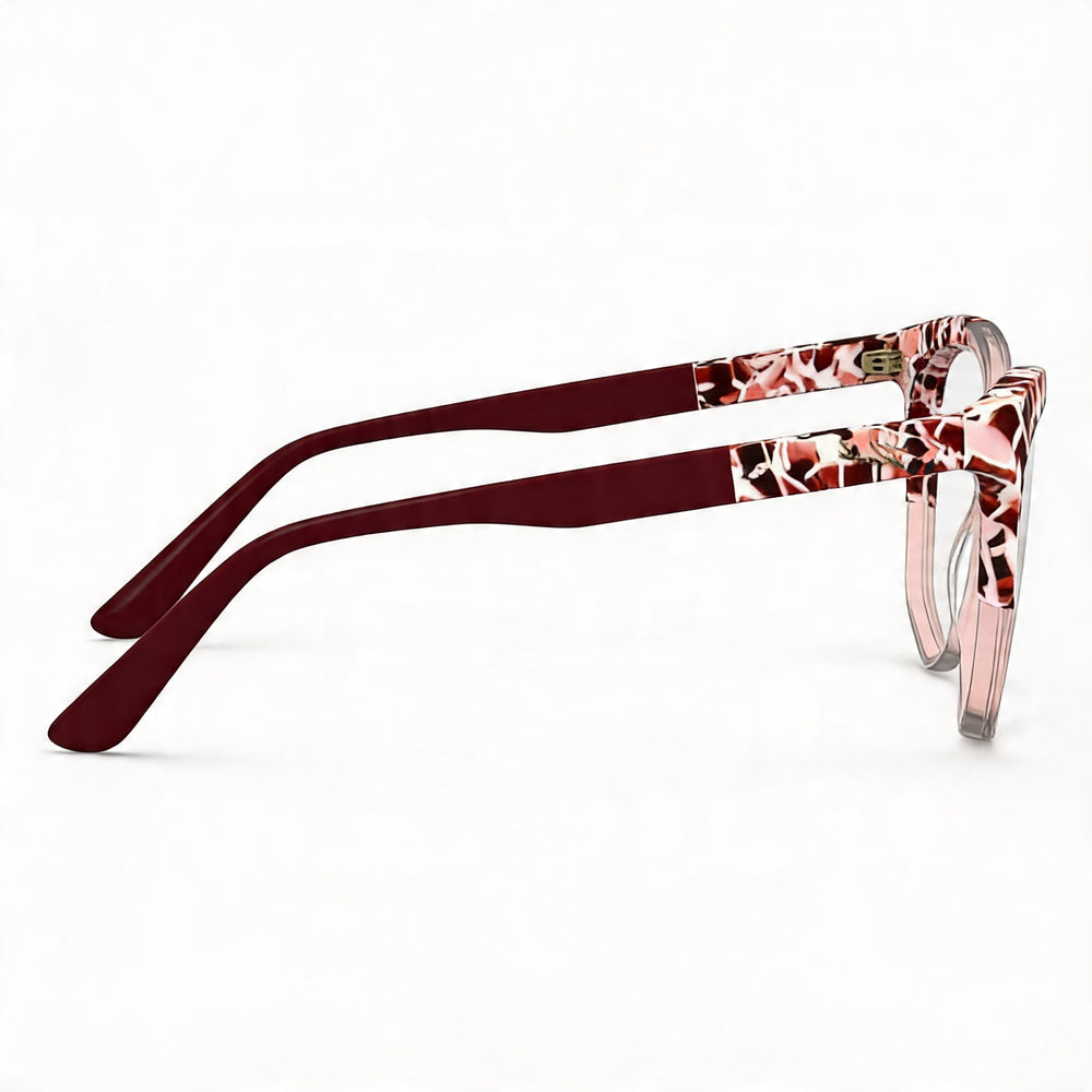 KARL LAGERFELD Kl6154 Women's Rose Marble Rose Color Acetate Frame Eyewear, Size 55-16-140mm