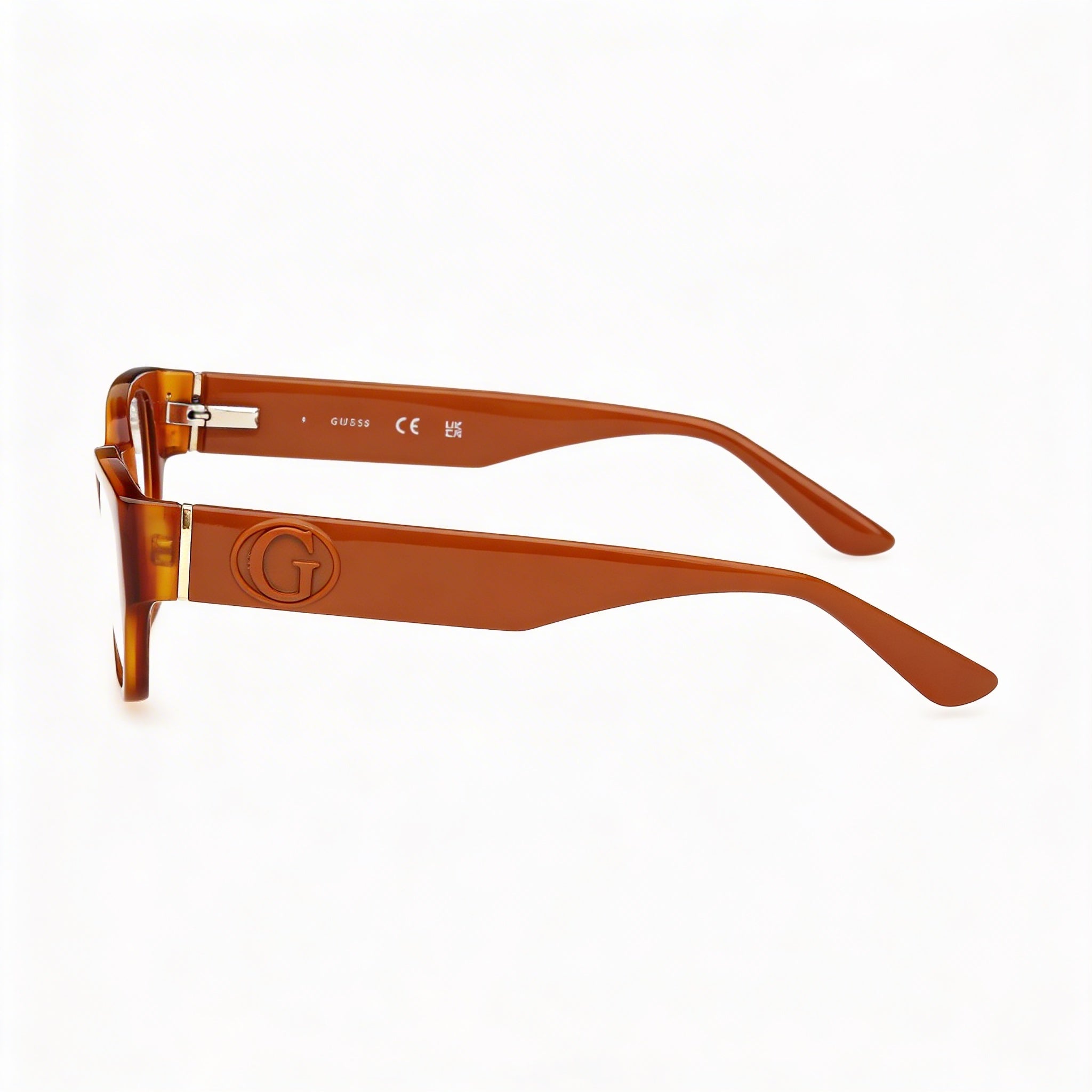 GUESS Gu50304 Women's Plastic Optical Eyeglasses in Blonde Havana and Shiny Light Orange 52mm, Photo 3