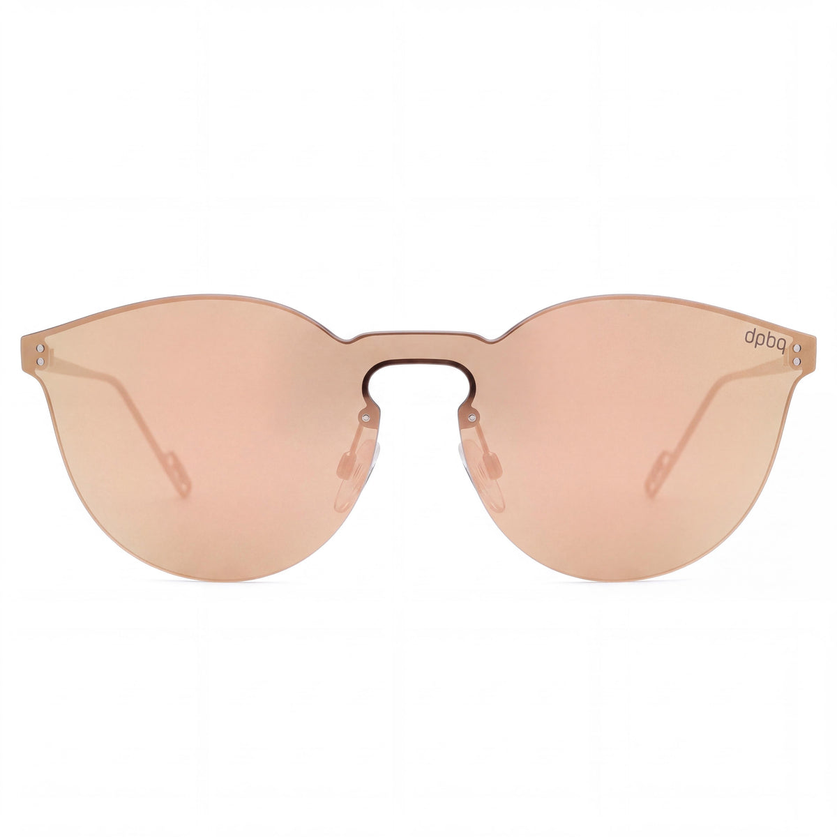 DP69 Women's Rose Gold Composite Frame, Clear Composite Lenses, Non-Polarized Sunglasses, 60mm Lens Width, Photo 2