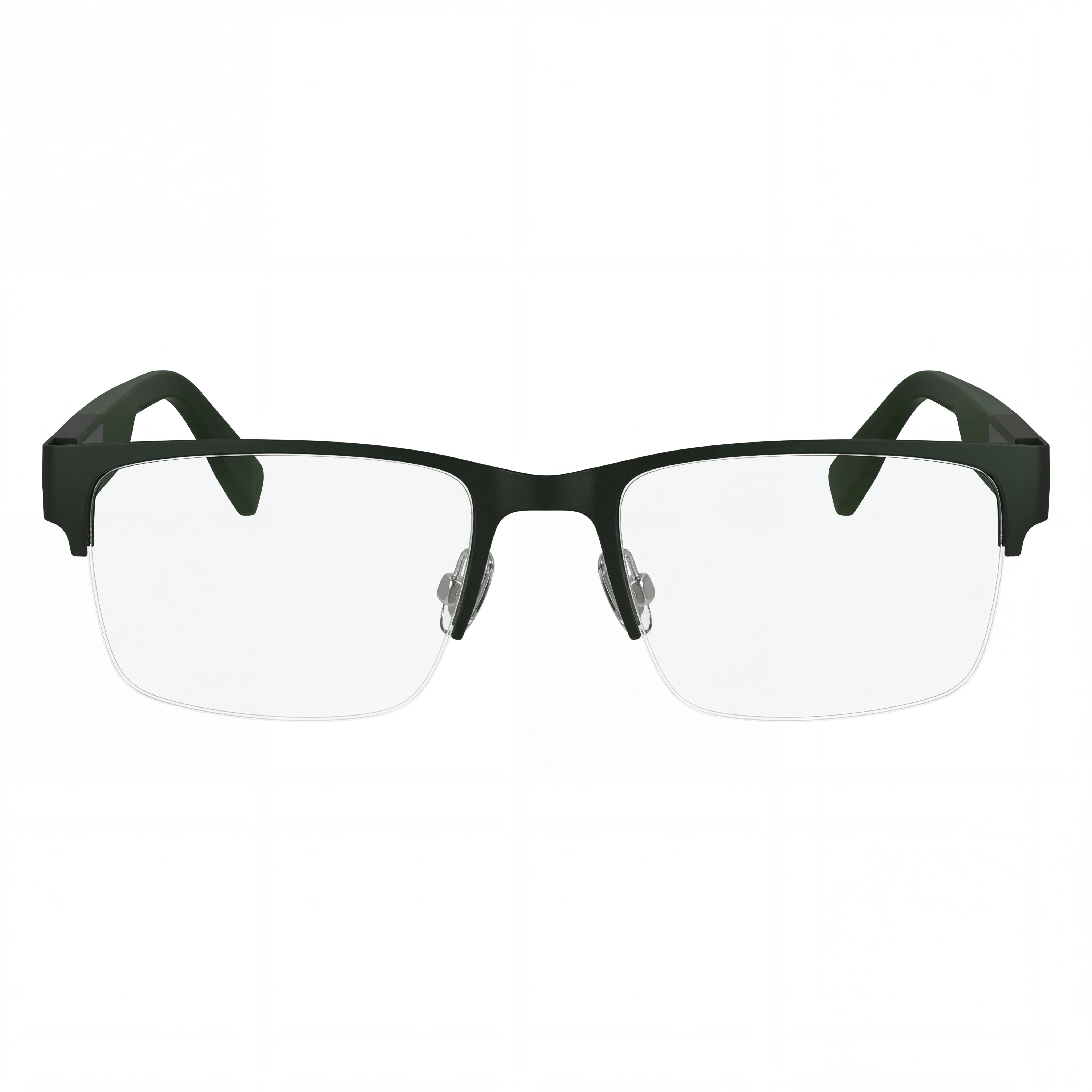 Gafas Lacoste Casual para Hombre, Montura Verde Mate, Cristales Plásticos Transparentes 54-19-145, Photo 2