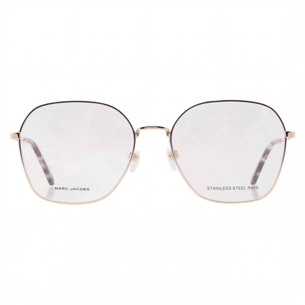 Marc Jacobs Casual Men's Stainless Steel Optical Frame with Non-Polarized Clear Plastic Lenses 56-17-145mm