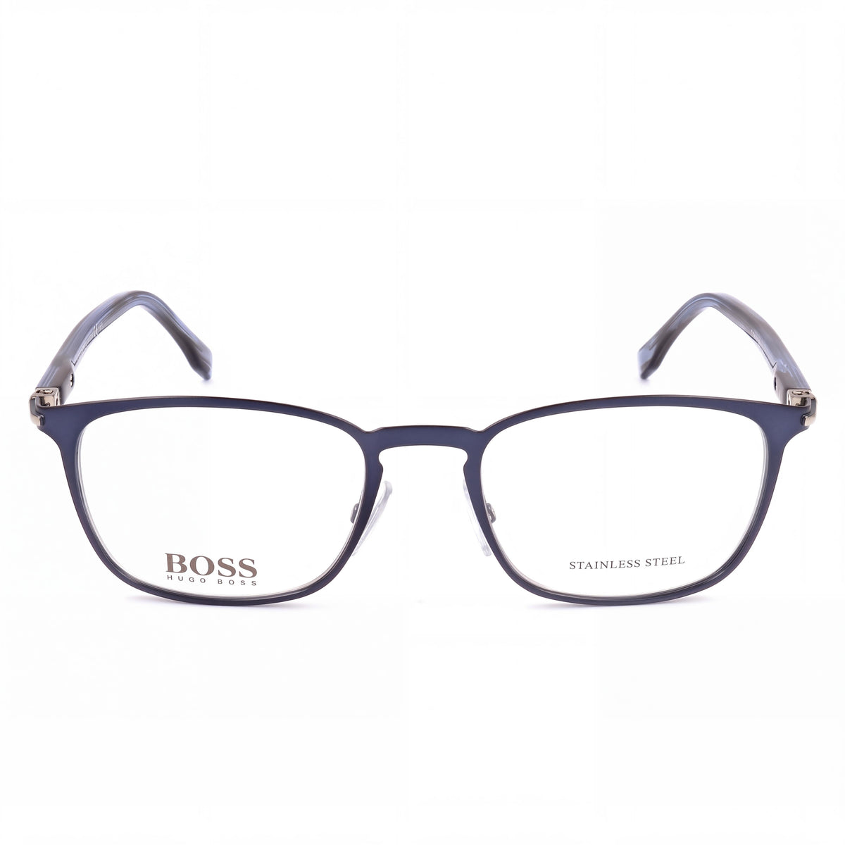 Hugo Boss Modern Men's Eyewear featuring a Stainless Steel Frame with a Matte Blue Finish and 52mm Lens Width, Photo 2