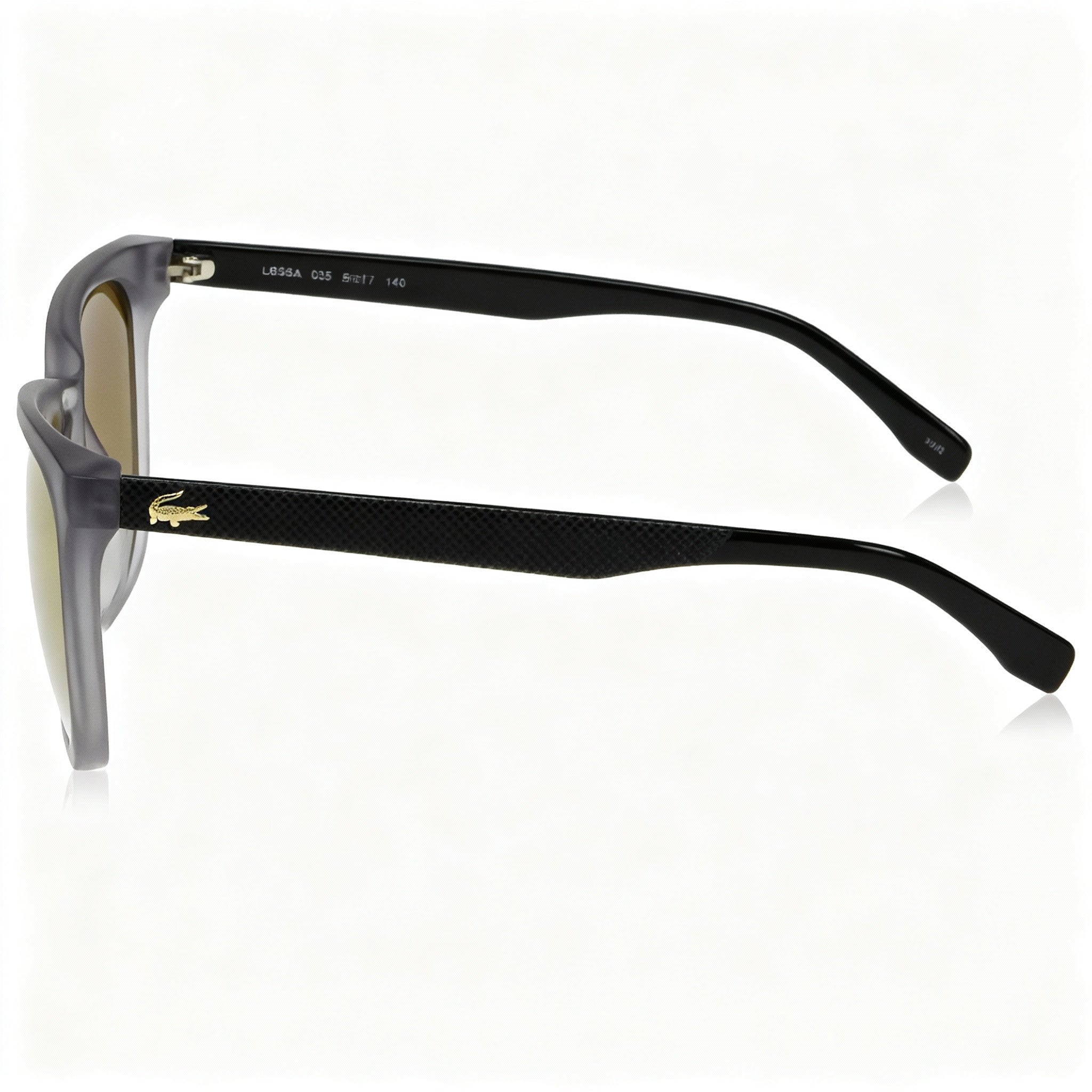 LACOSTE Eyewear L838sa Women's Rectangular Plastic Sunglasses Matte Gray Frame Grey Lens 56-17-140, Photo 3