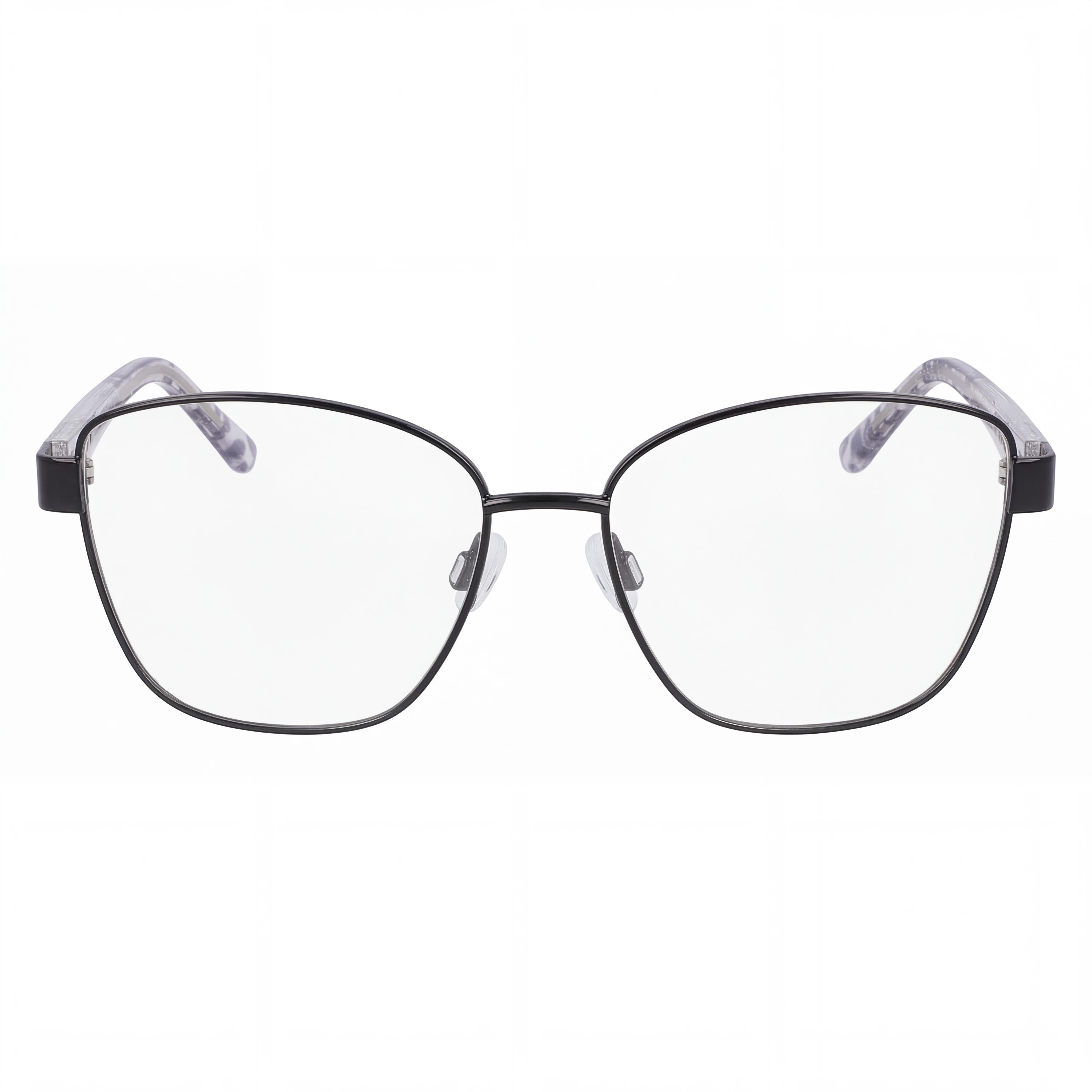 bebe Bb5209 Men's Metal Frame Eyewear, Jet Black, Featuring Clear Lenses, 54mm Lens Width, Photo 2