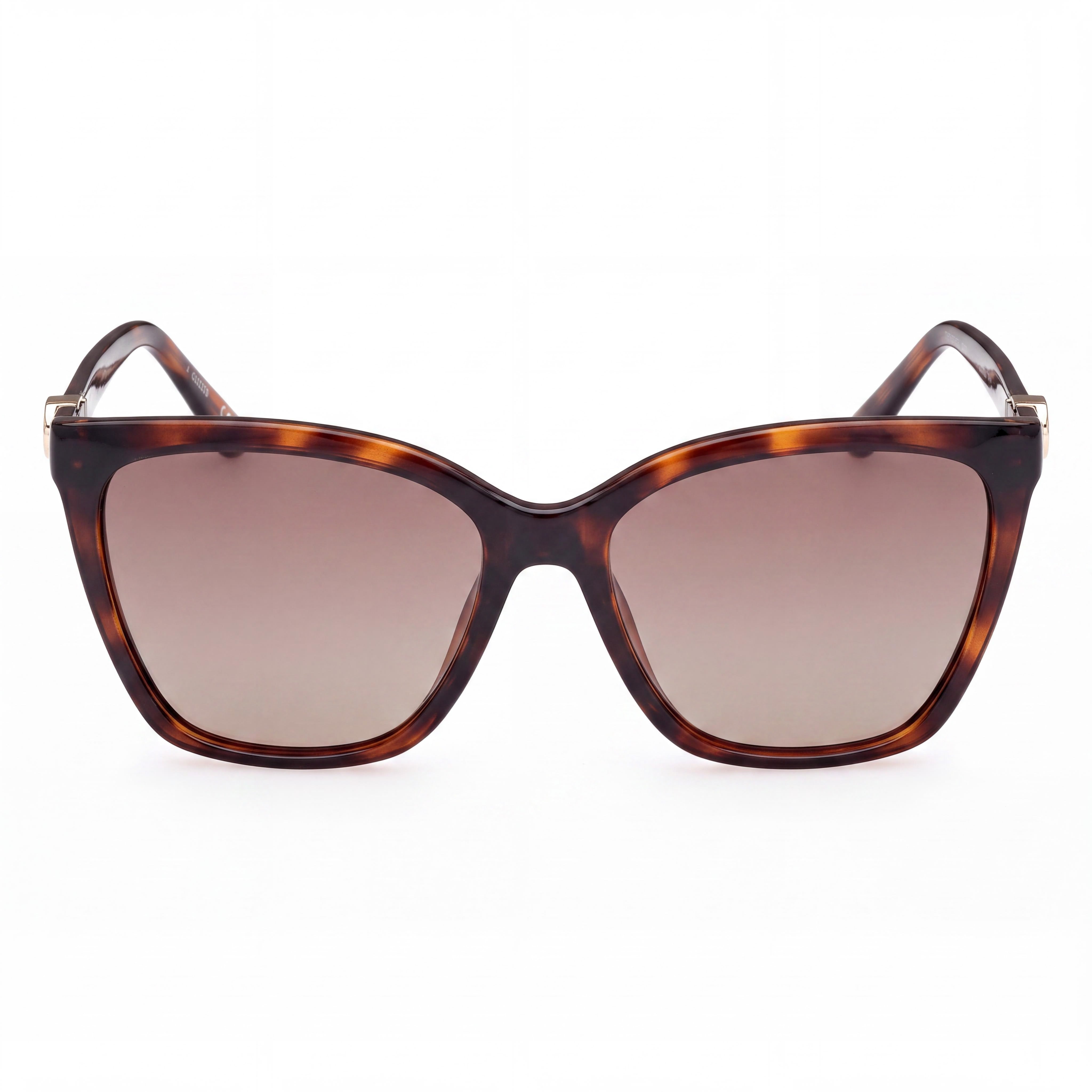 GUESS Gu00191 Women's Dark Havana Injected Frame with Brown Tri Acetate Cellulose Lens 56mm, 100% UV Protection, Photo 2
