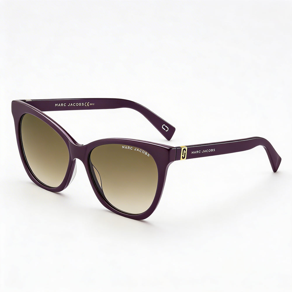 Gafas de sol Marc Jacobs Marc 336/S para mujer, montura de plástico degradada en marrón ciruela, protección UV, no polarizadas, 56 mm