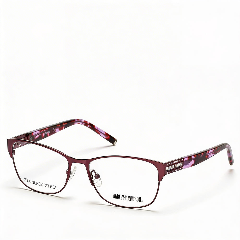 Harley-Davidson Hd0540 Women's Metal Eyewear, Matte Violet and Coloured Havana Frame, Non- Lenses, 56mm