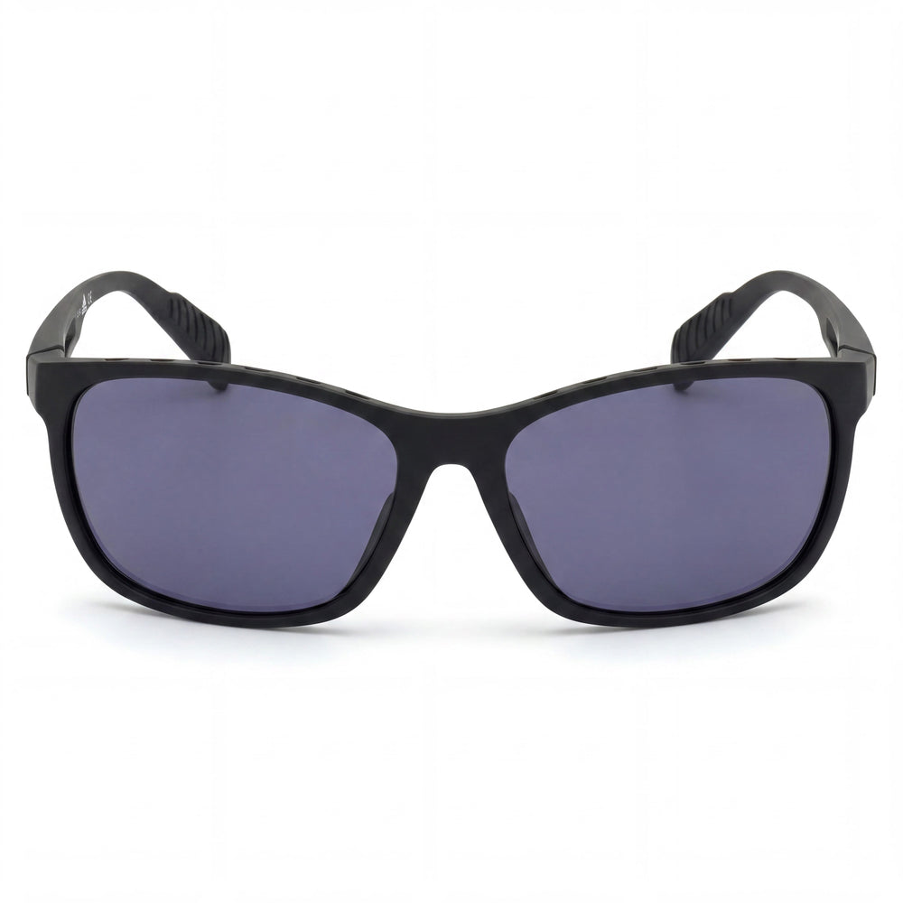 adidas Contemporary Men's Matte Black Plastic Frame Smoke Polycarbonate UV Protection Sunglasses 62mm
