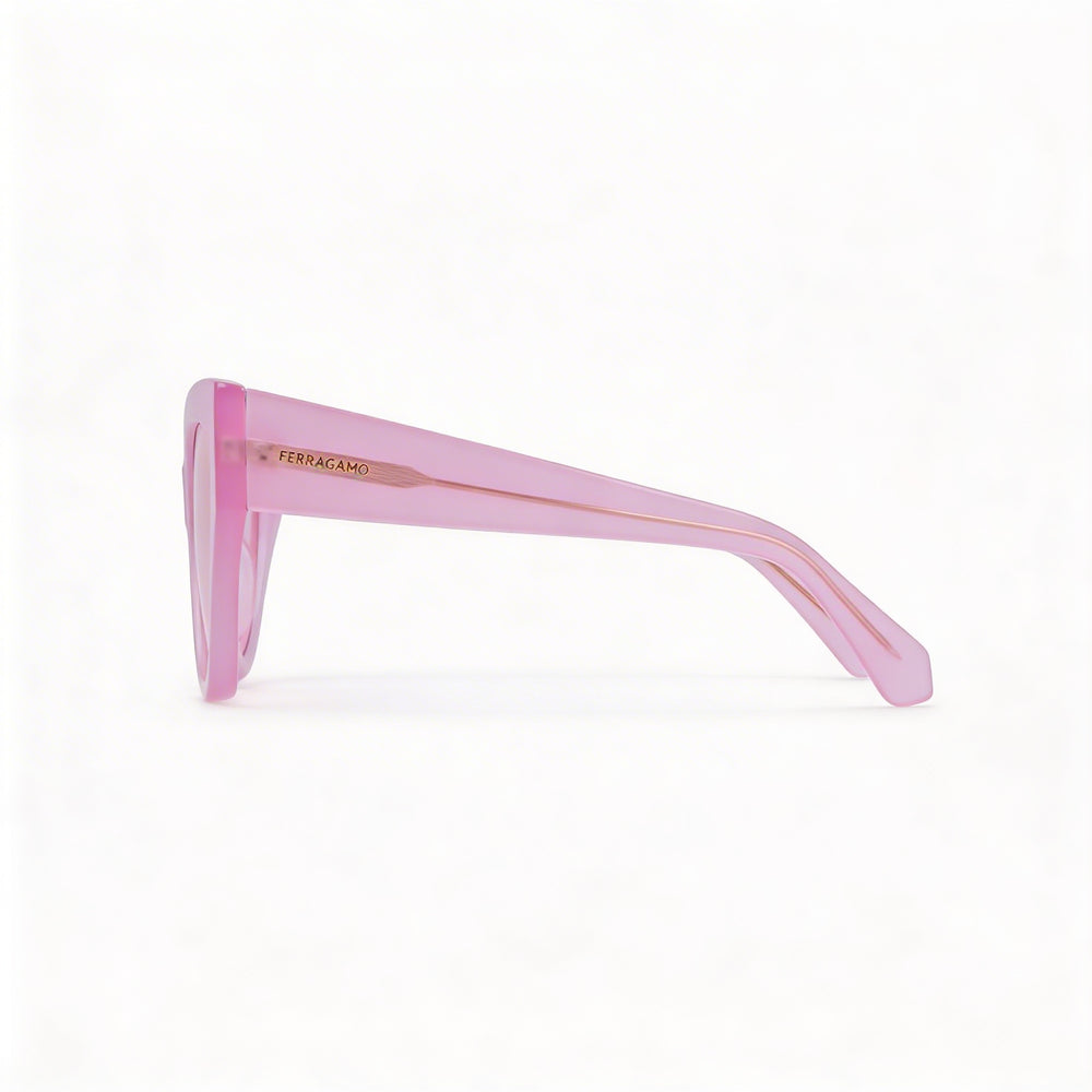 Salvatore Ferragamo Sf1107s Unisex Plastic Multi-coloured Sunglasses with Opaline Pink Non-Polarized Lenses, UV Protection, 55mm